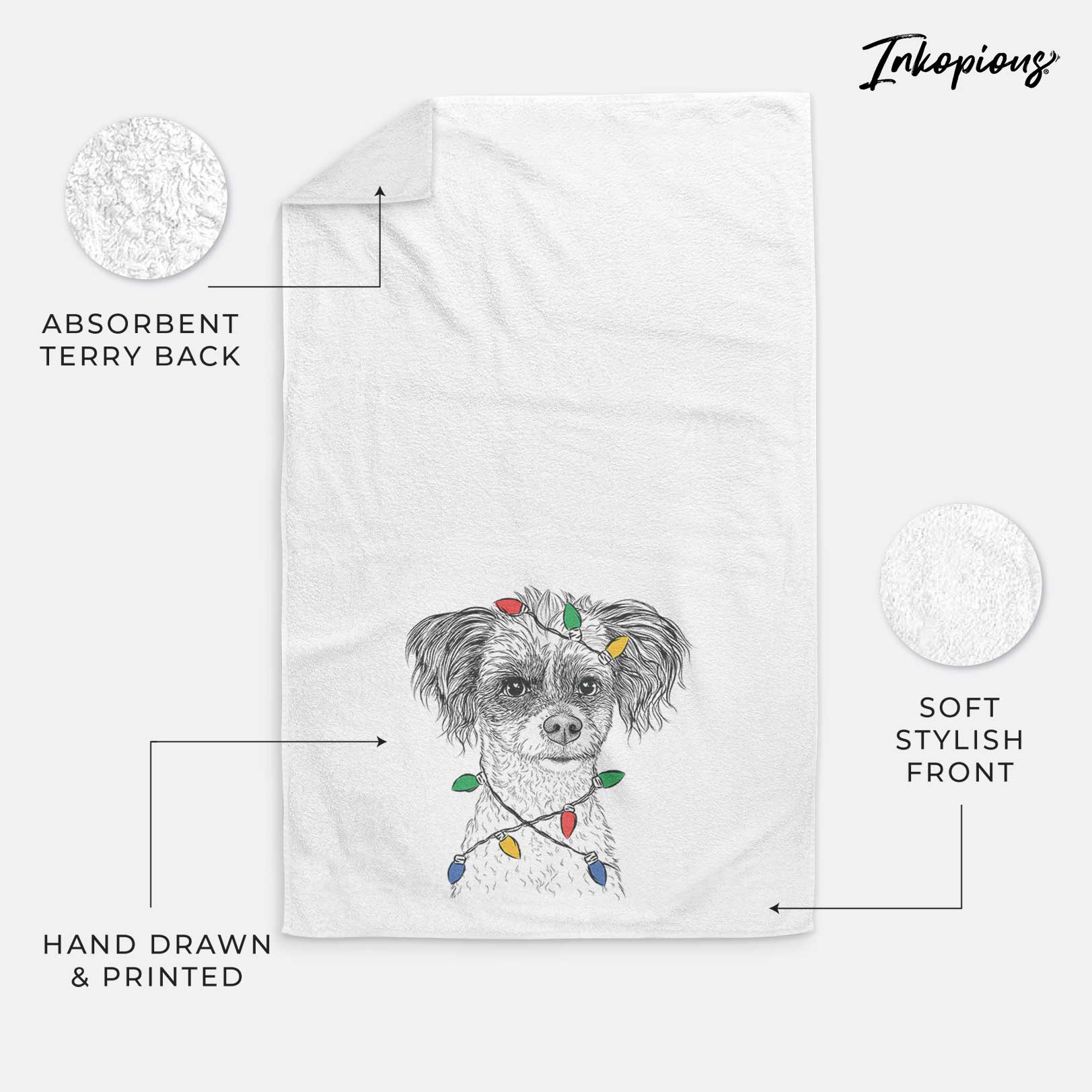 Finley the Papillon Mix Decorative Hand Towel