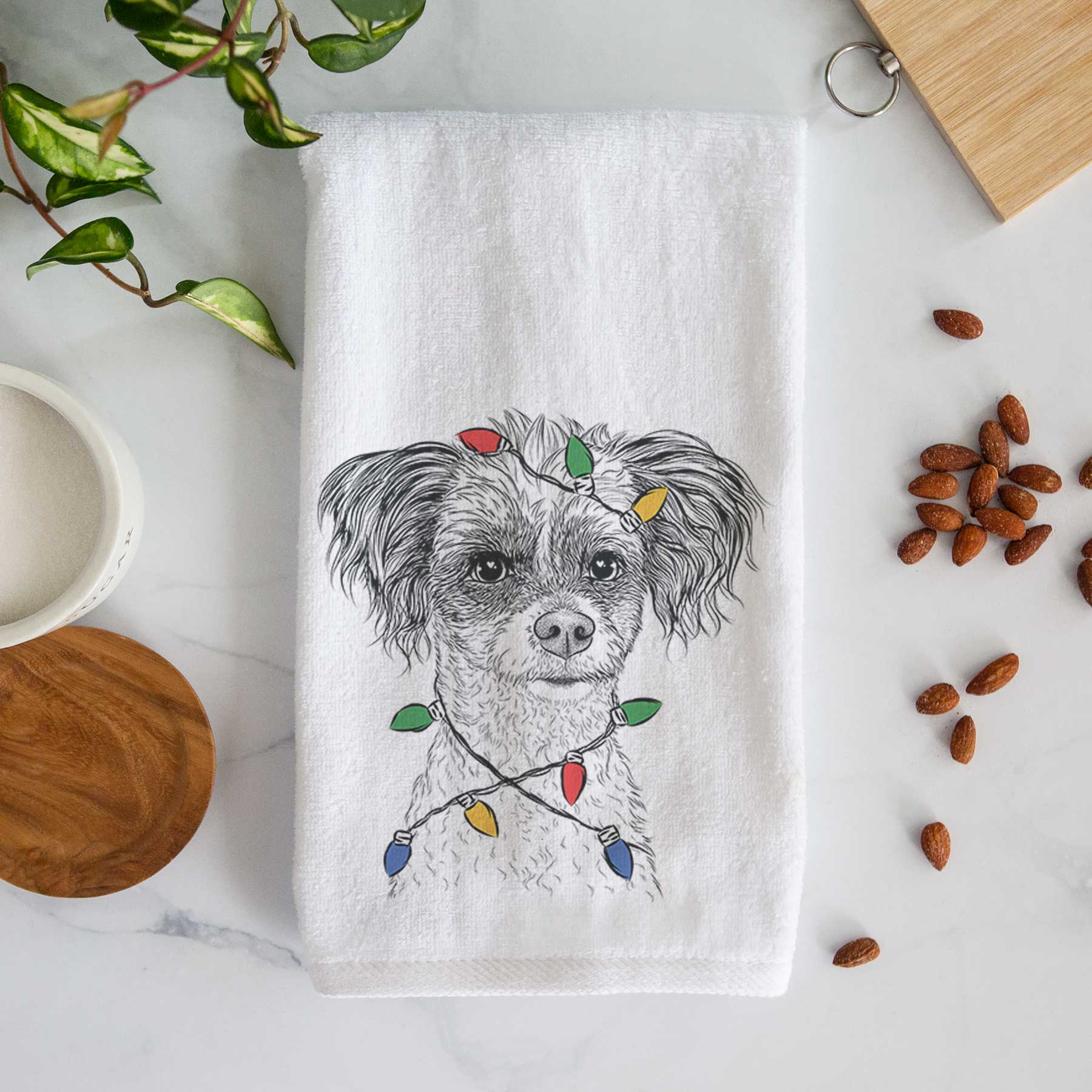 Finley the Papillon Mix Decorative Hand Towel