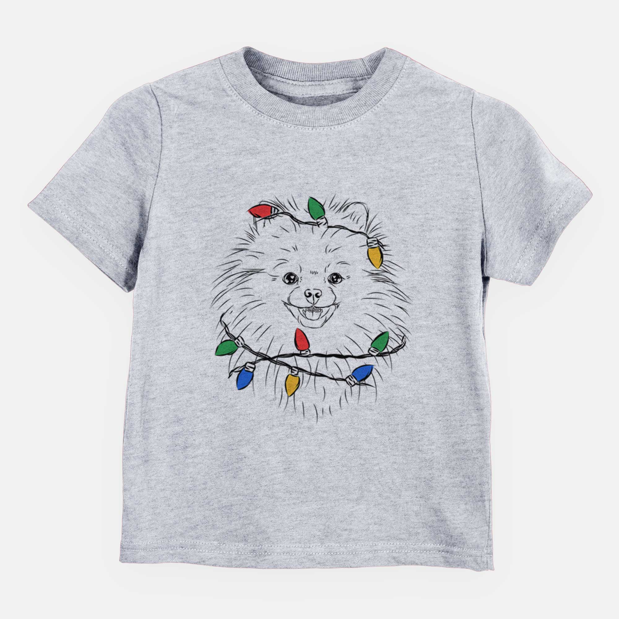 Christmas Lights Finn the Pomeranian - Kids/Youth/Toddler Shirt