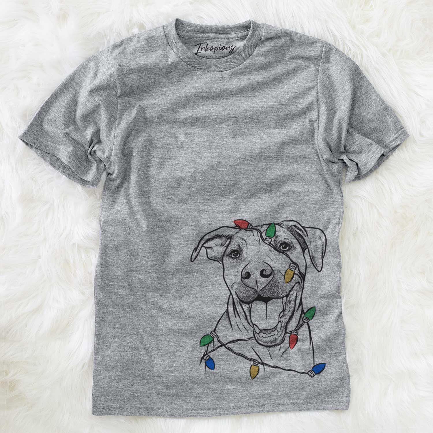 Christmas Lights Finn the Hound Mix - Unisex Crewneck