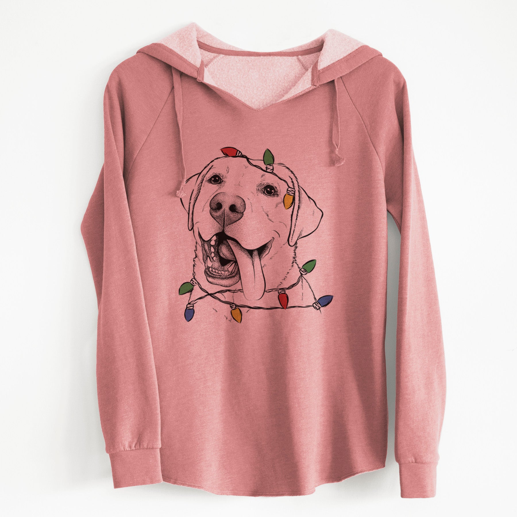 Christmas Lights Finn the Labrador Retriever - Cali Wave Hooded Sweatshirt