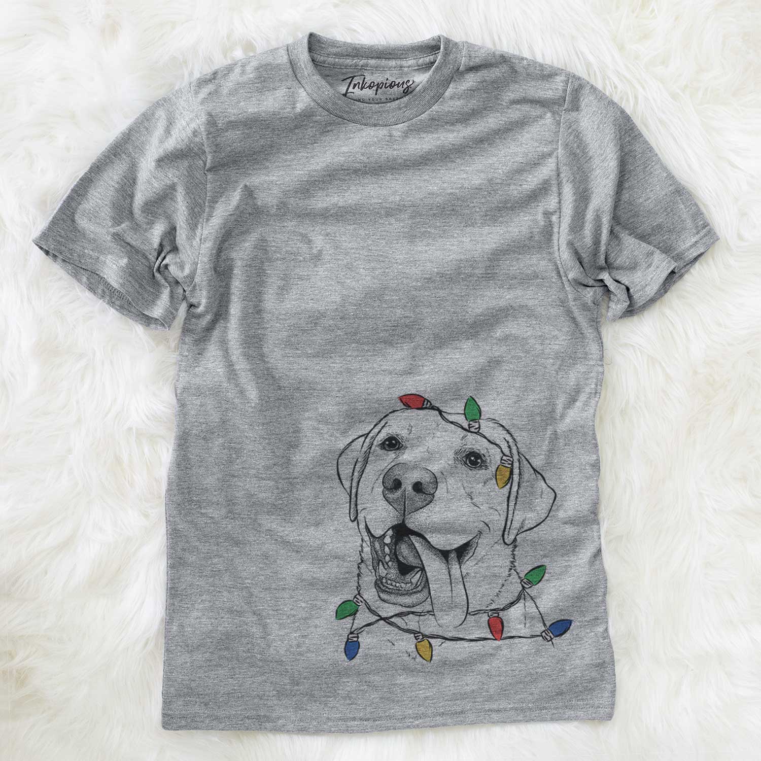 Christmas Lights Finn the Labrador Retriever - Unisex Crewneck