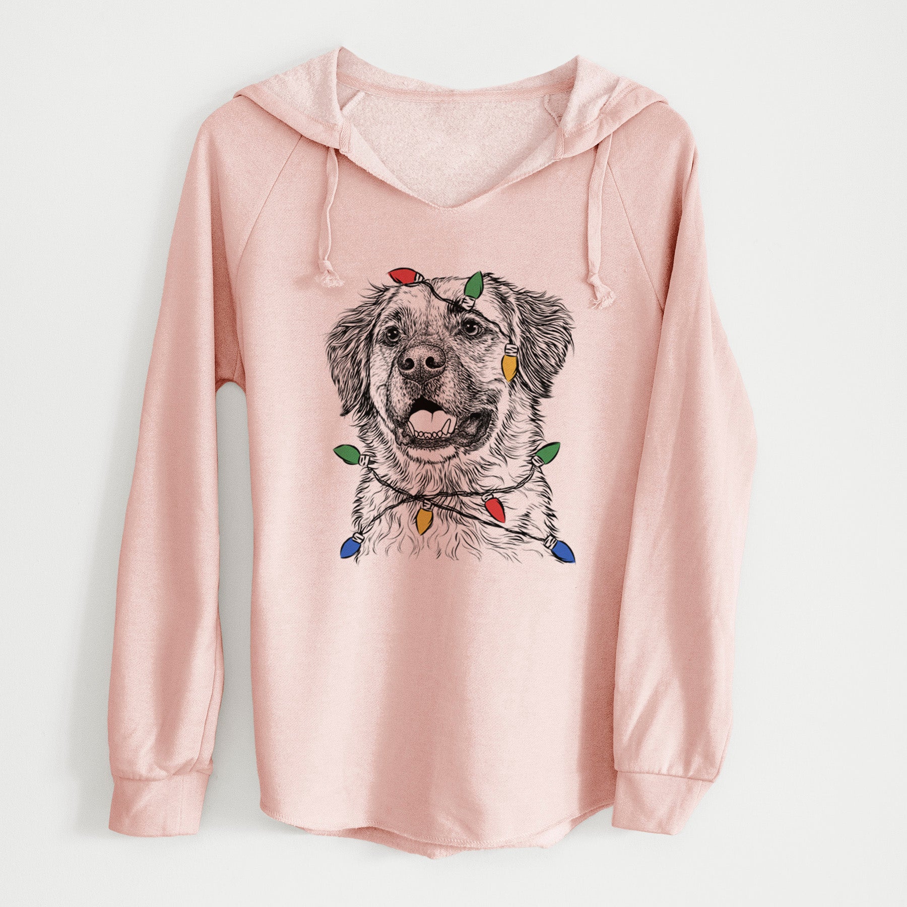 Christmas Lights Finn the Mixed Breed - Cali Wave Hooded Sweatshirt