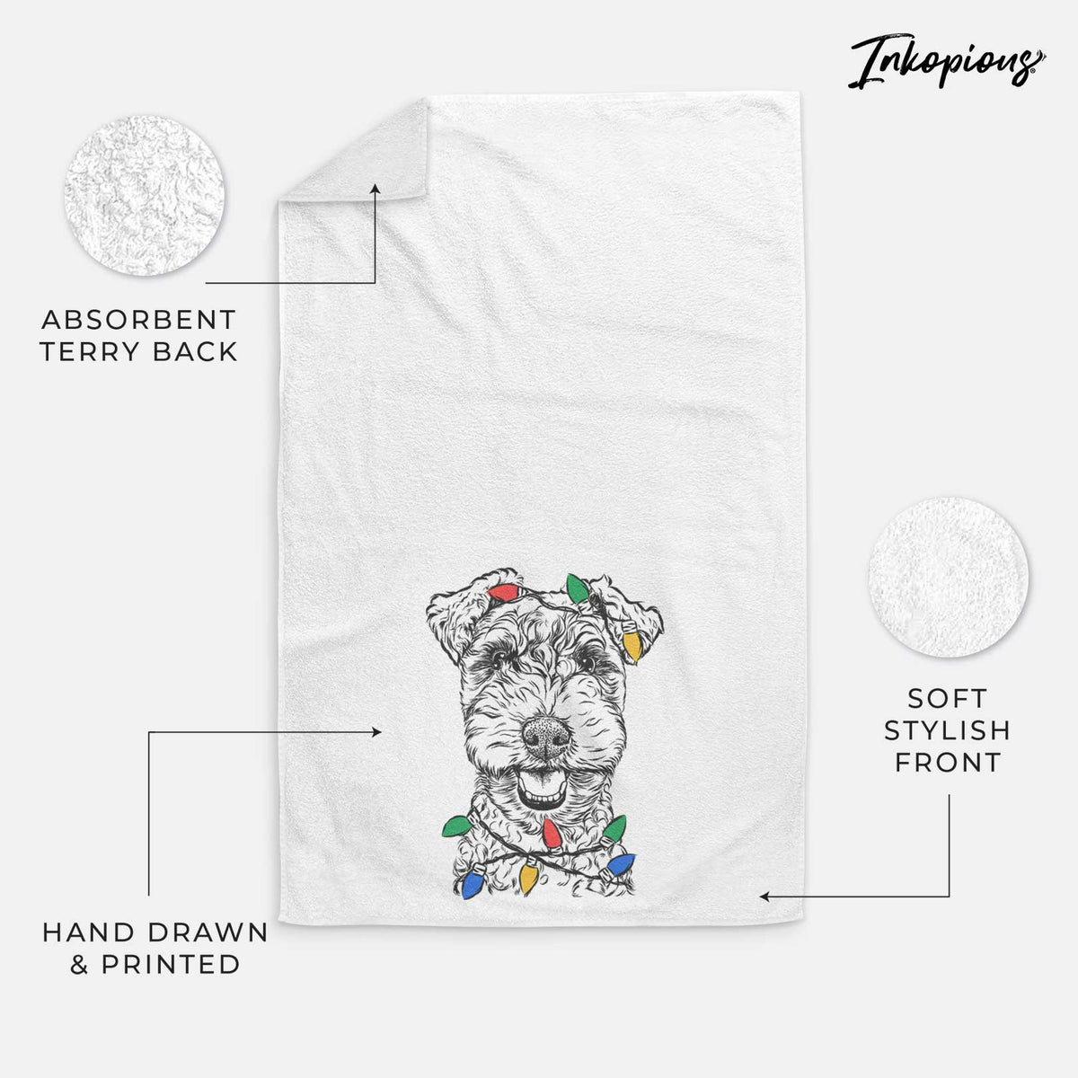 Fintan the Irish Troodle Decorative Hand Towel