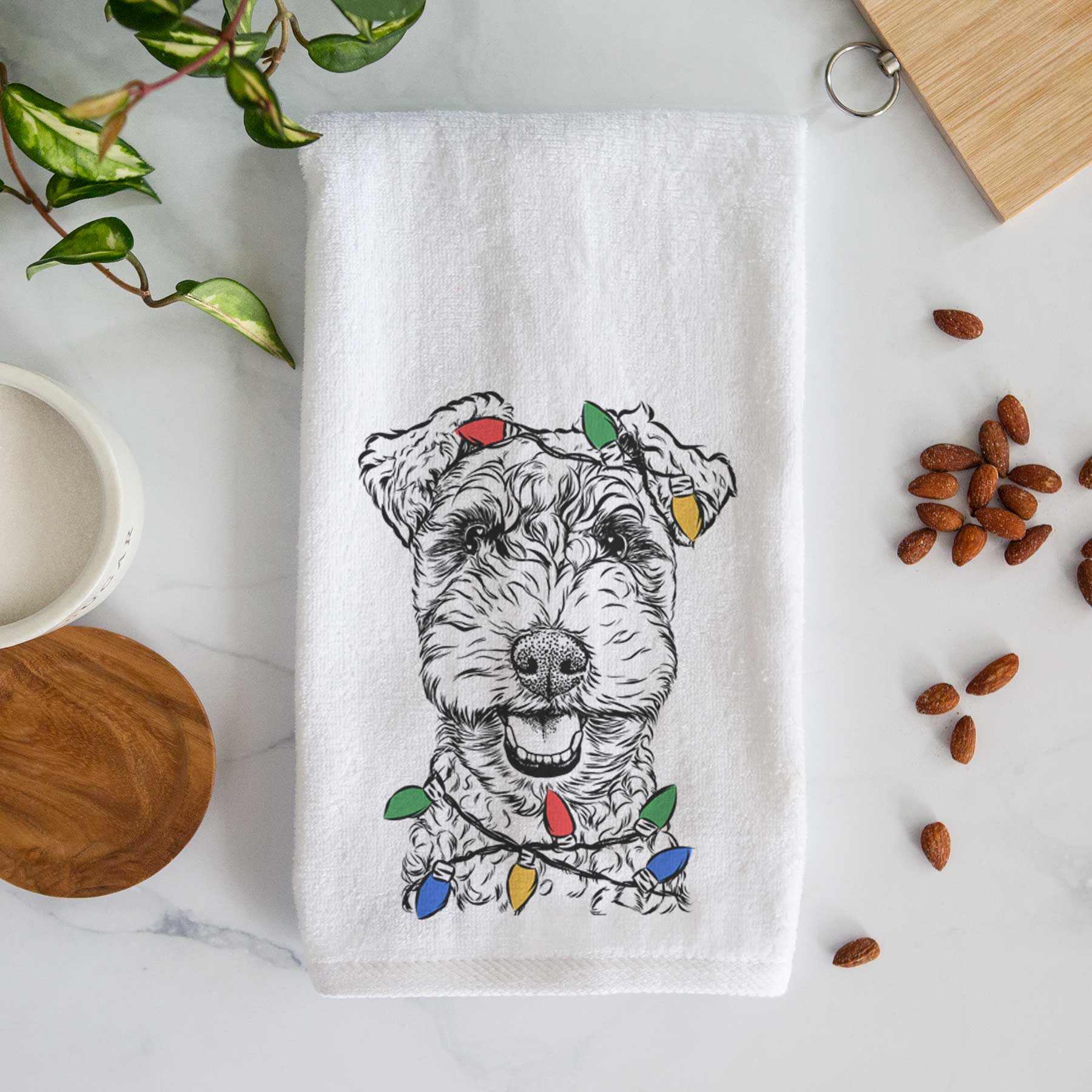 Fintan the Irish Troodle Decorative Hand Towel