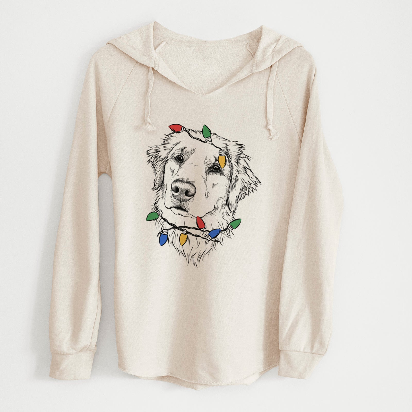 Christmas Lights Fiona the Golden Retriever - Cali Wave Hooded Sweatshirt