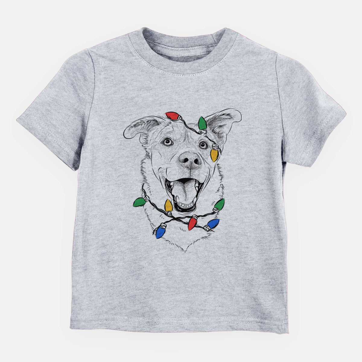 Christmas Lights Fira the Saint Bernard Husky Mix - Kids/Youth/Toddler Shirt