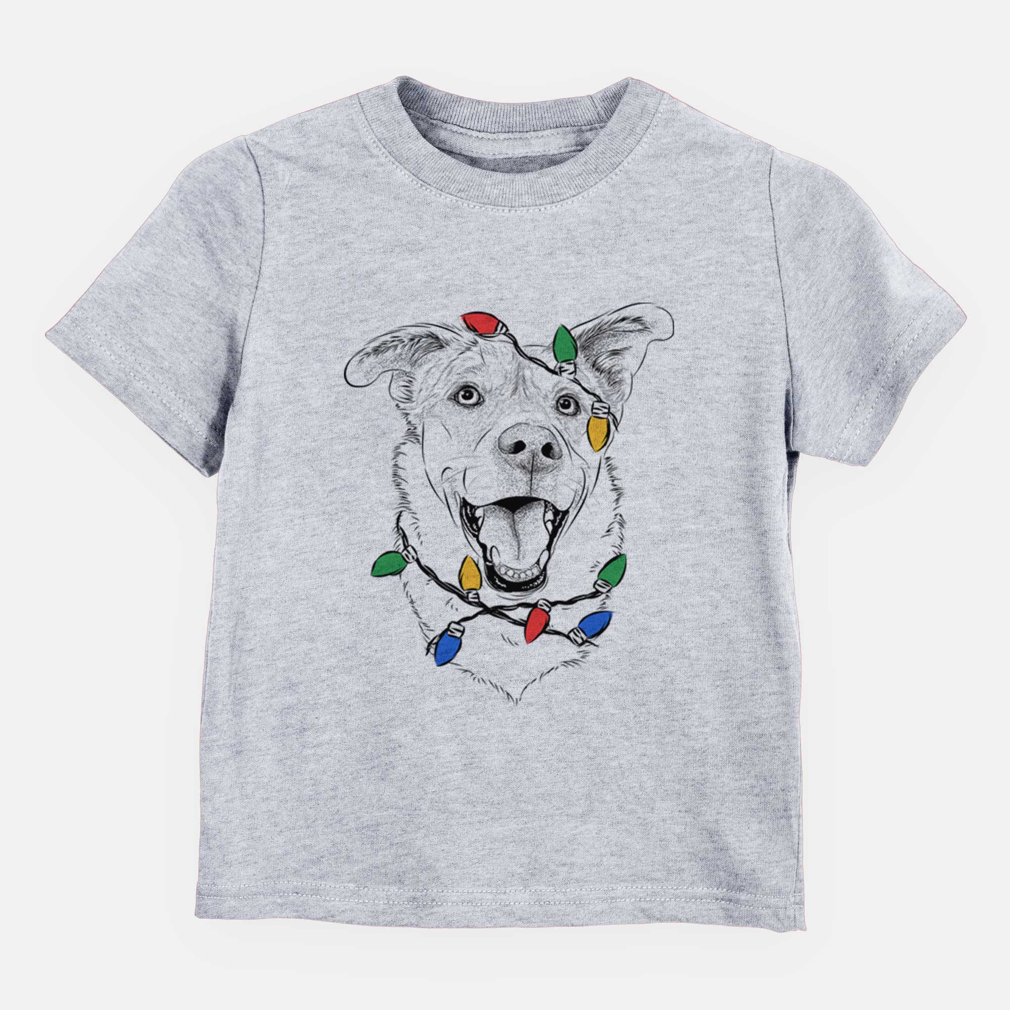 Christmas Lights Fira the Saint Bernard Husky Mix - Kids/Youth/Toddler Shirt