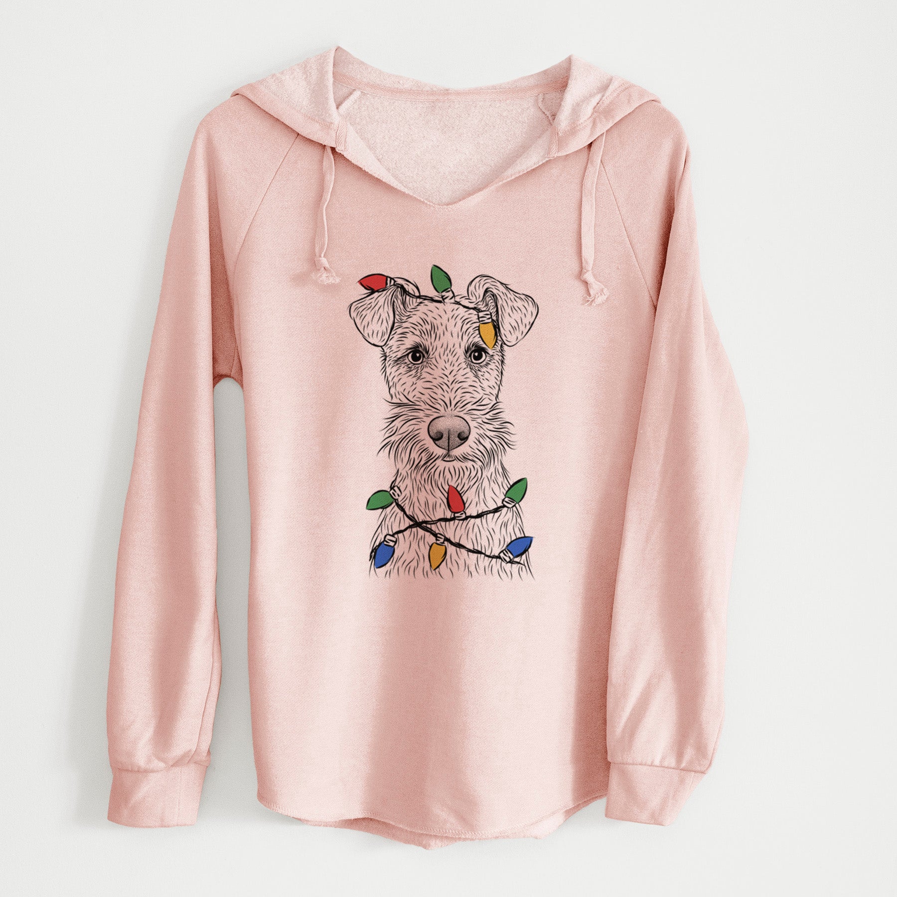 Christmas Lights Fitz the Wire Fox Terrier - Cali Wave Hooded Sweatshirt