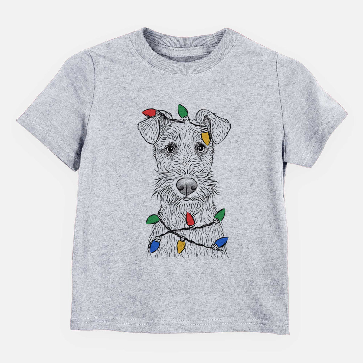 Christmas Lights Fitz the Wire Fox Terrier - Kids/Youth/Toddler Shirt