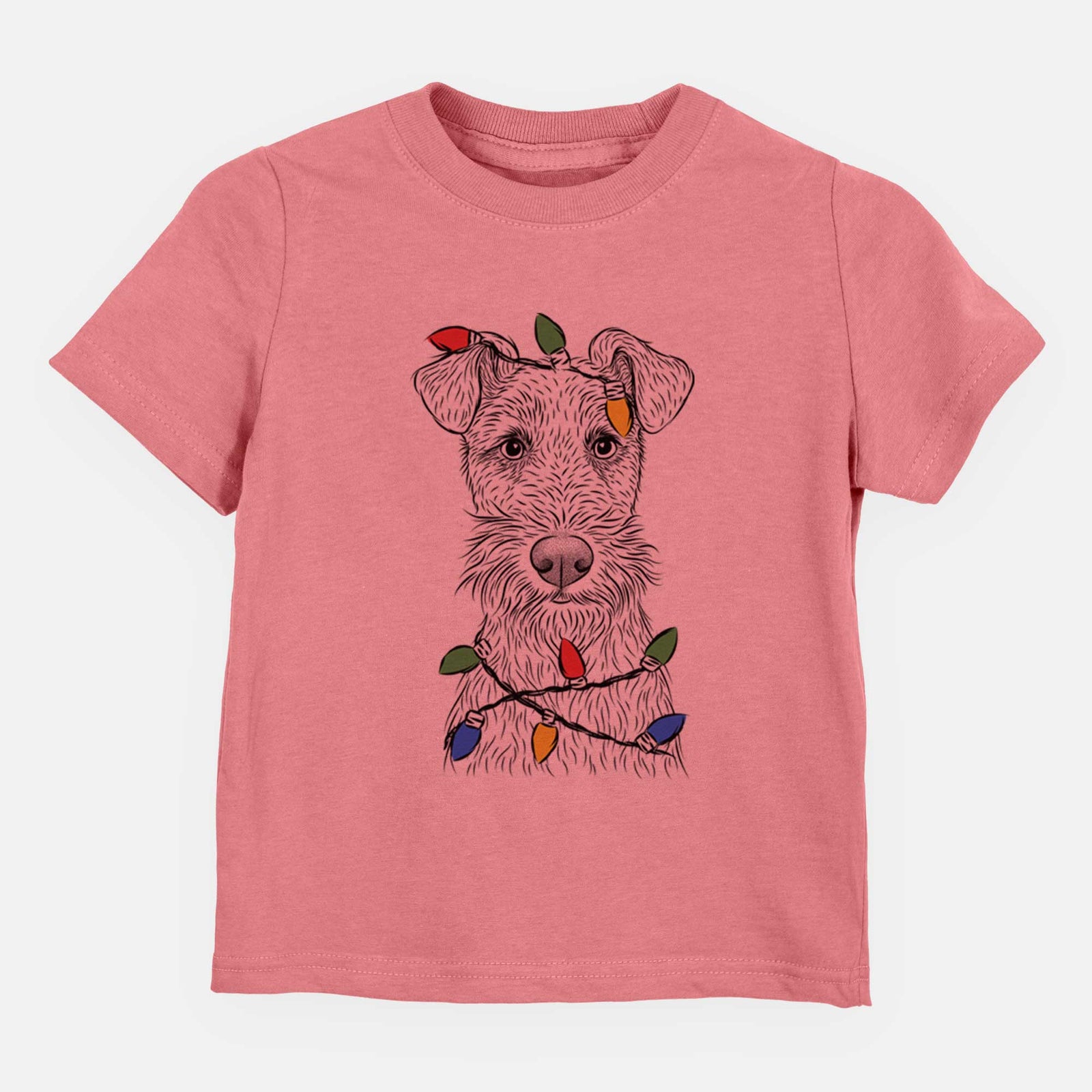 Christmas Lights Fitz the Wire Fox Terrier - Kids/Youth/Toddler Shirt