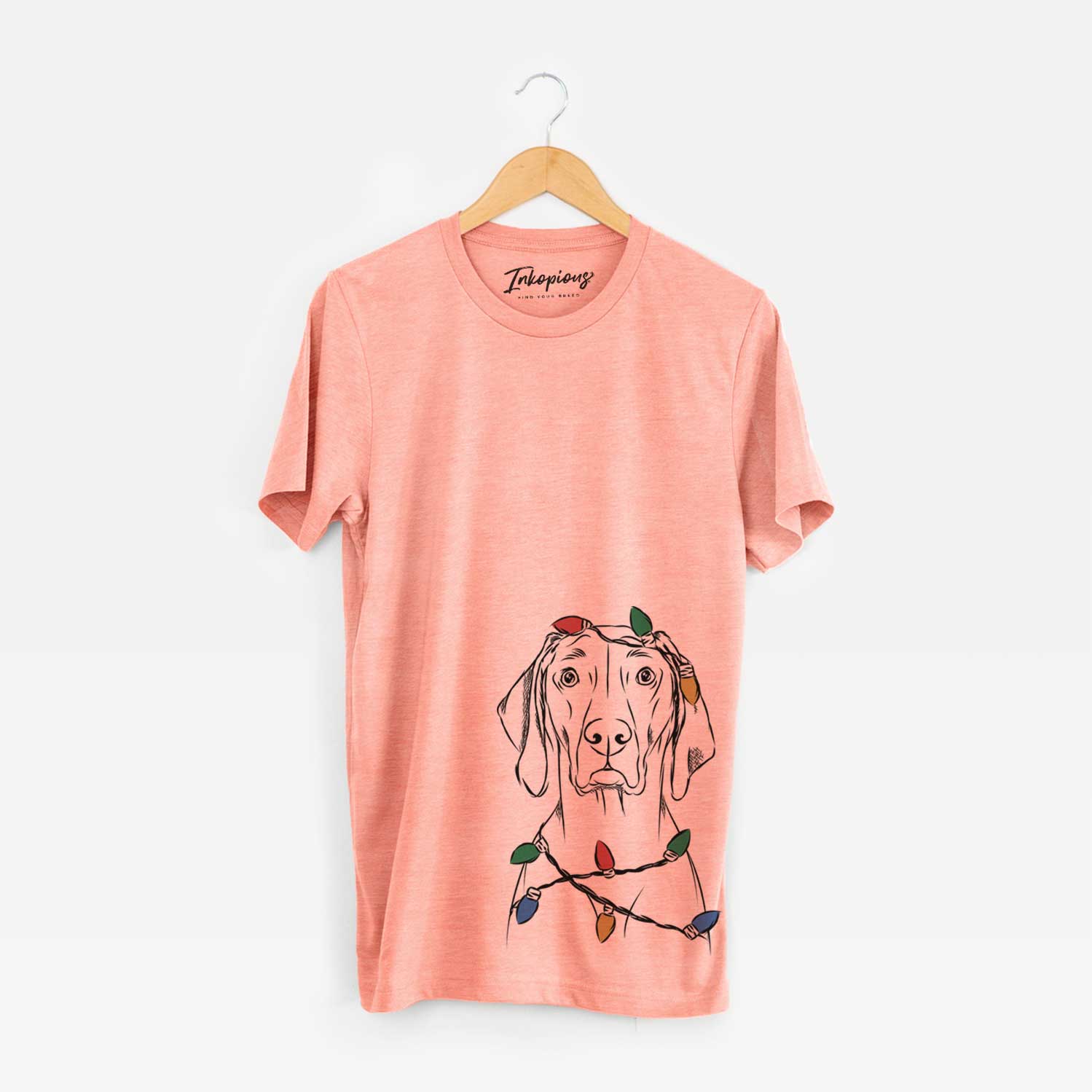 Christmas Lights Flint the Weimaraner - Unisex Crewneck