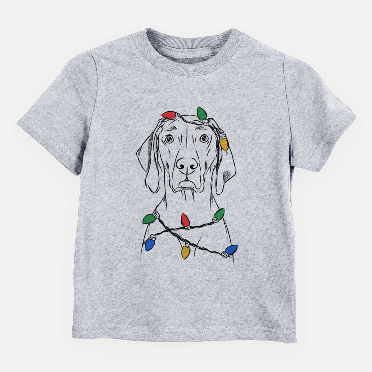Christmas Lights Flint the Weimaraner - Kids/Youth/Toddler Shirt
