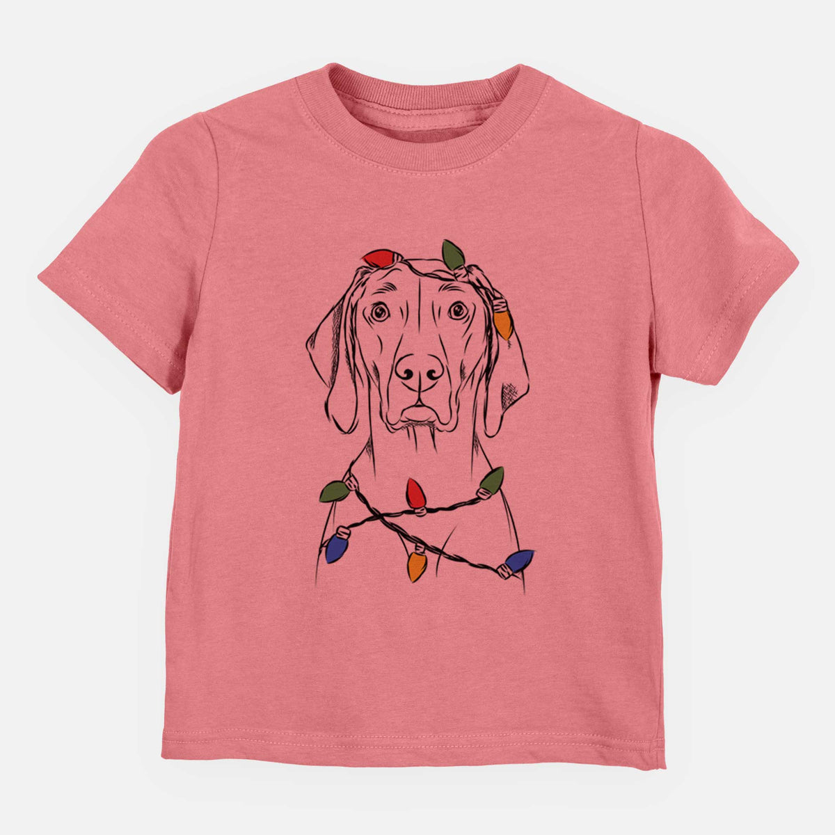 Christmas Lights Flint the Weimaraner - Kids/Youth/Toddler Shirt