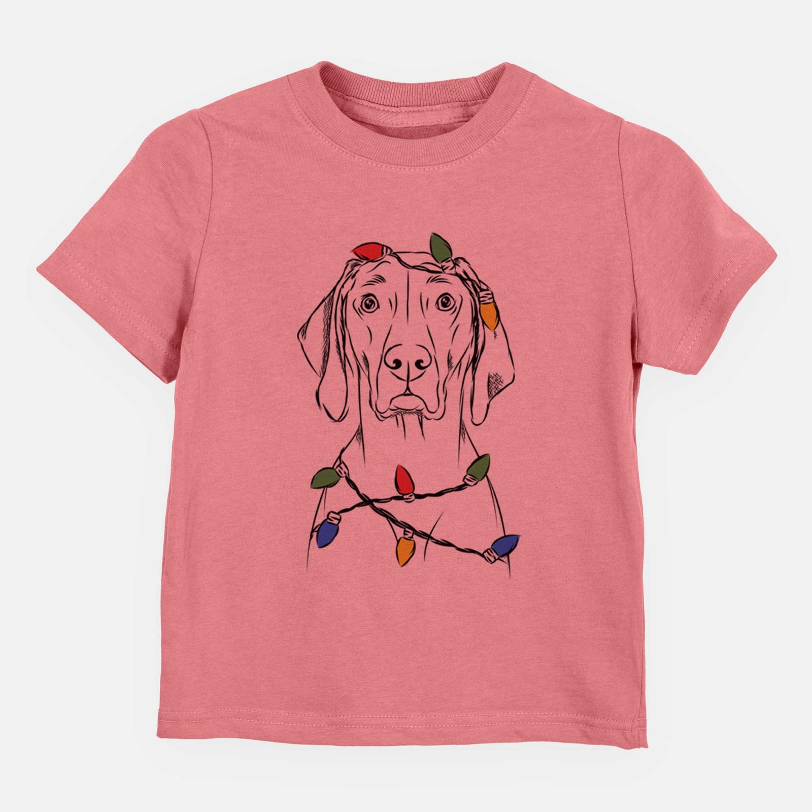 Christmas Lights Flint the Weimaraner - Kids/Youth/Toddler Shirt