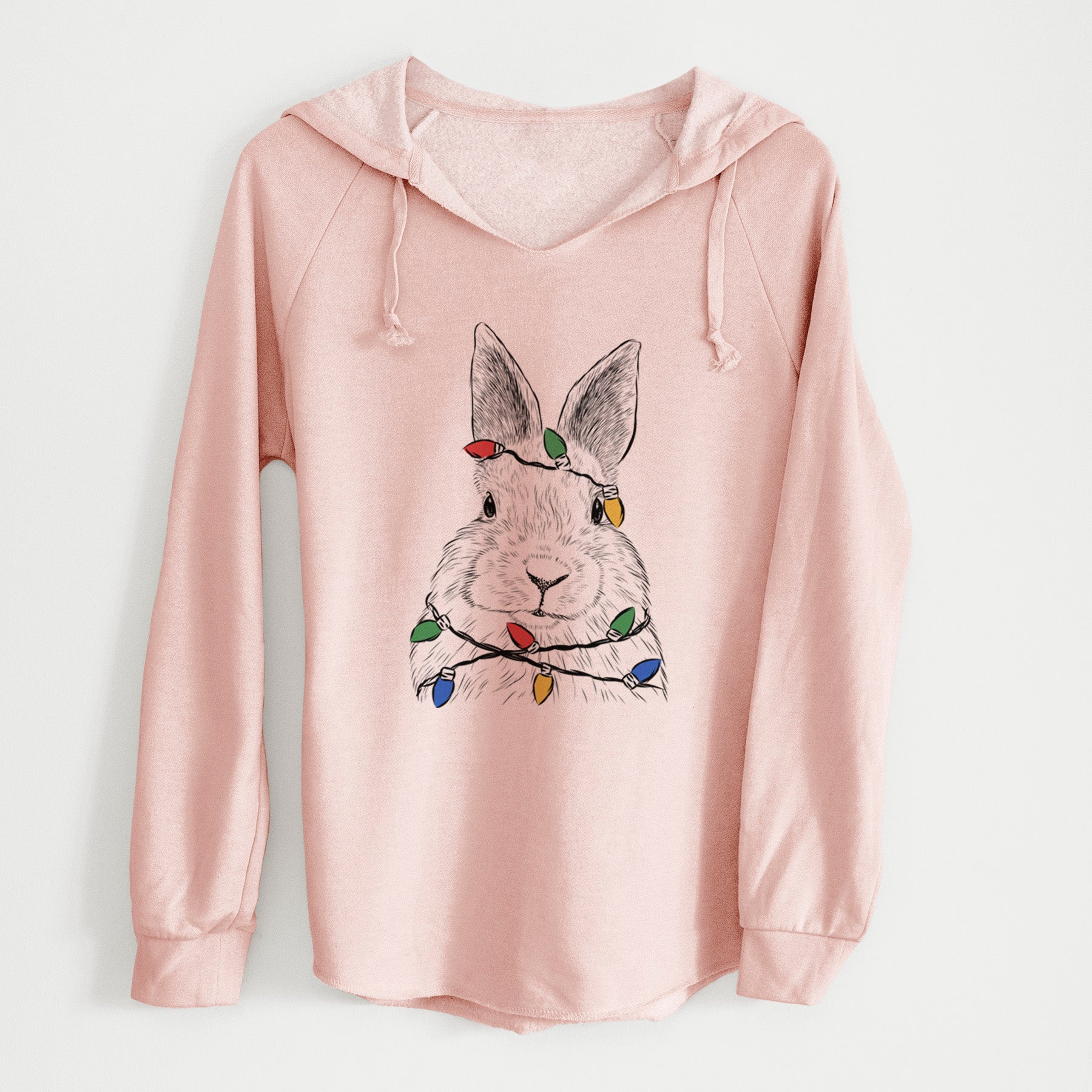 Christmas Lights Flower the Rex Rabbit - Cali Wave Hooded Sweatshirt