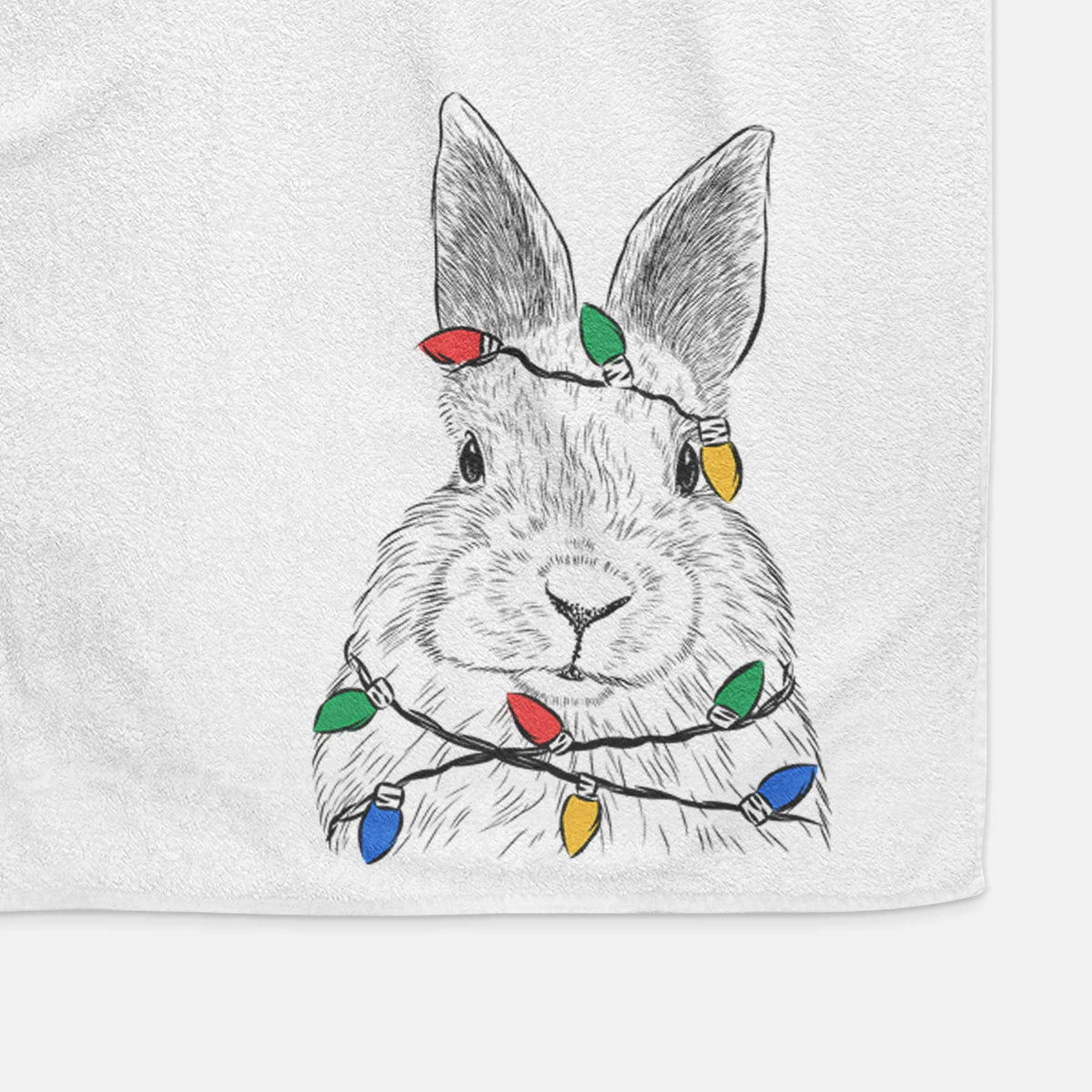 Flower the Rex Rabbit Decorative Hand Towel