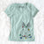 Christmas Lights Flower the Rex Rabbit - Women's V-neck Shirt