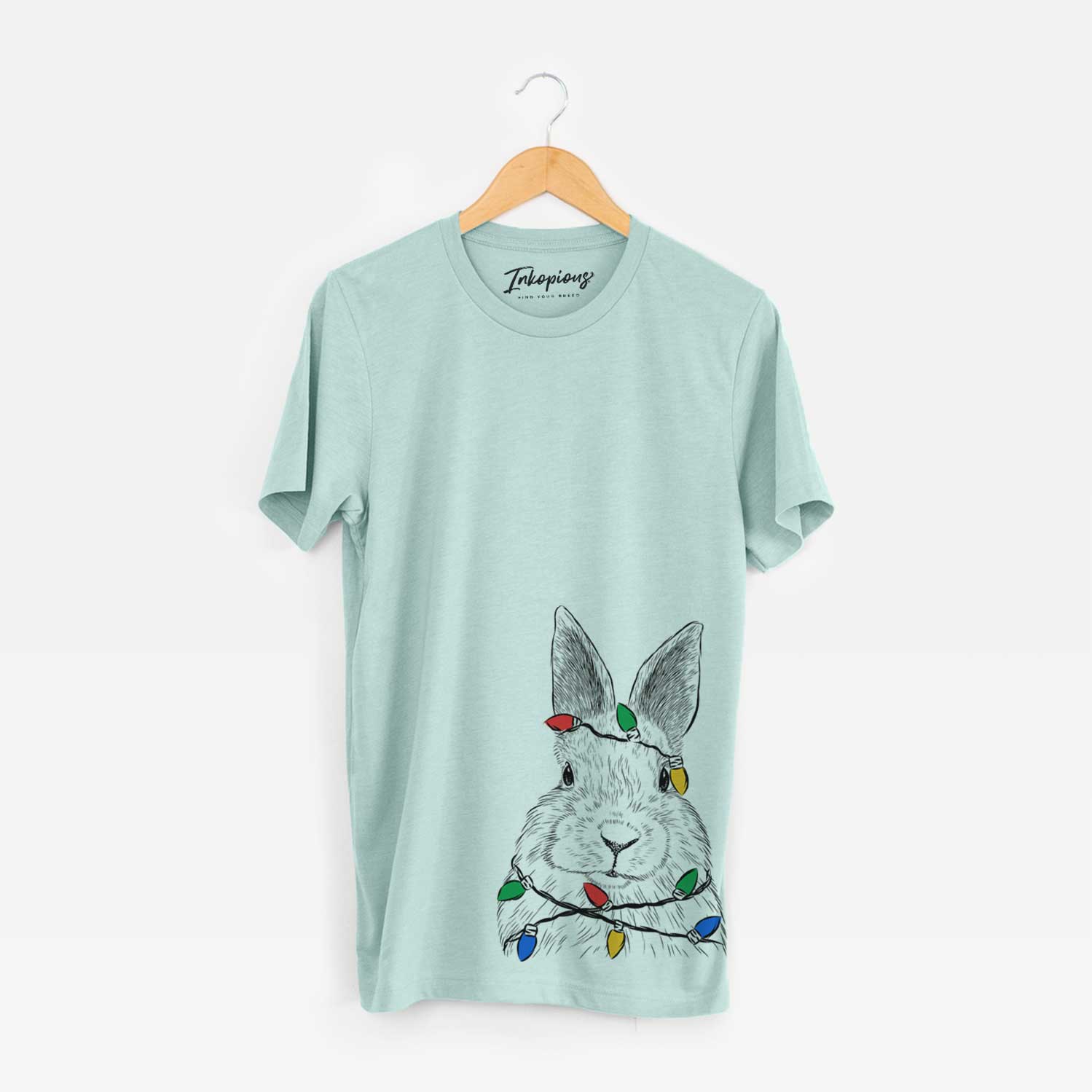 Christmas Lights Flower the Rex Rabbit - Unisex Crewneck