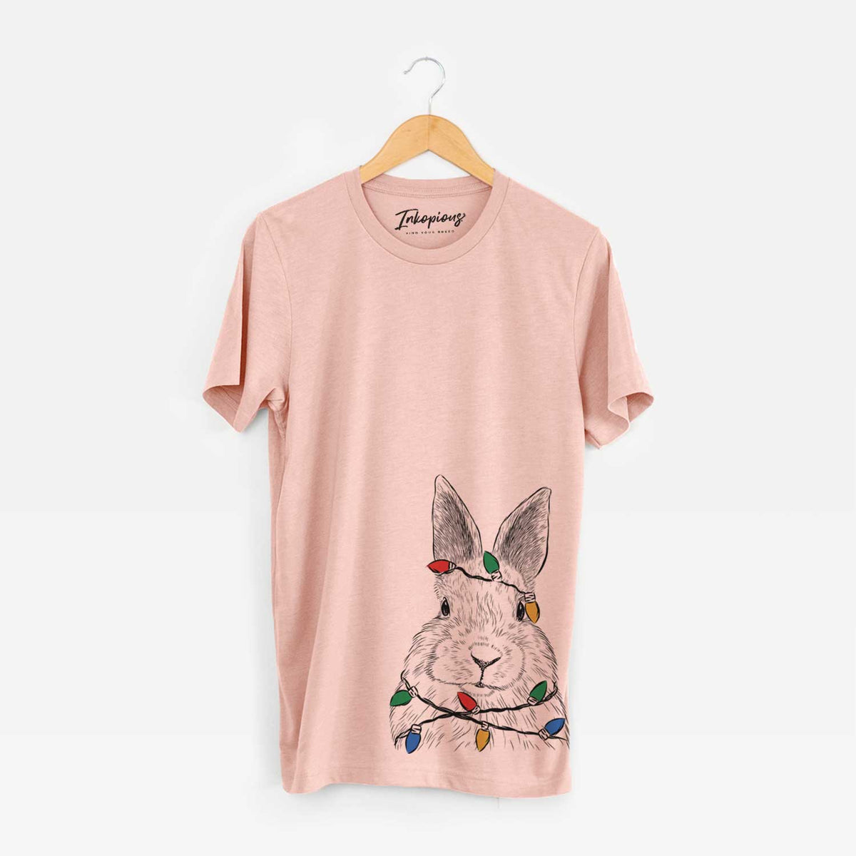 Christmas Lights Flower the Rex Rabbit - Unisex Crewneck