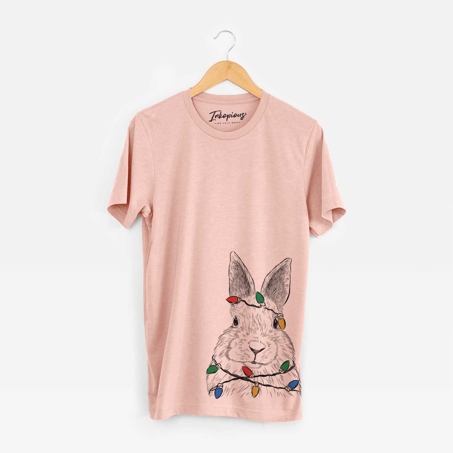 Christmas Lights Flower the Rex Rabbit - Unisex Crewneck