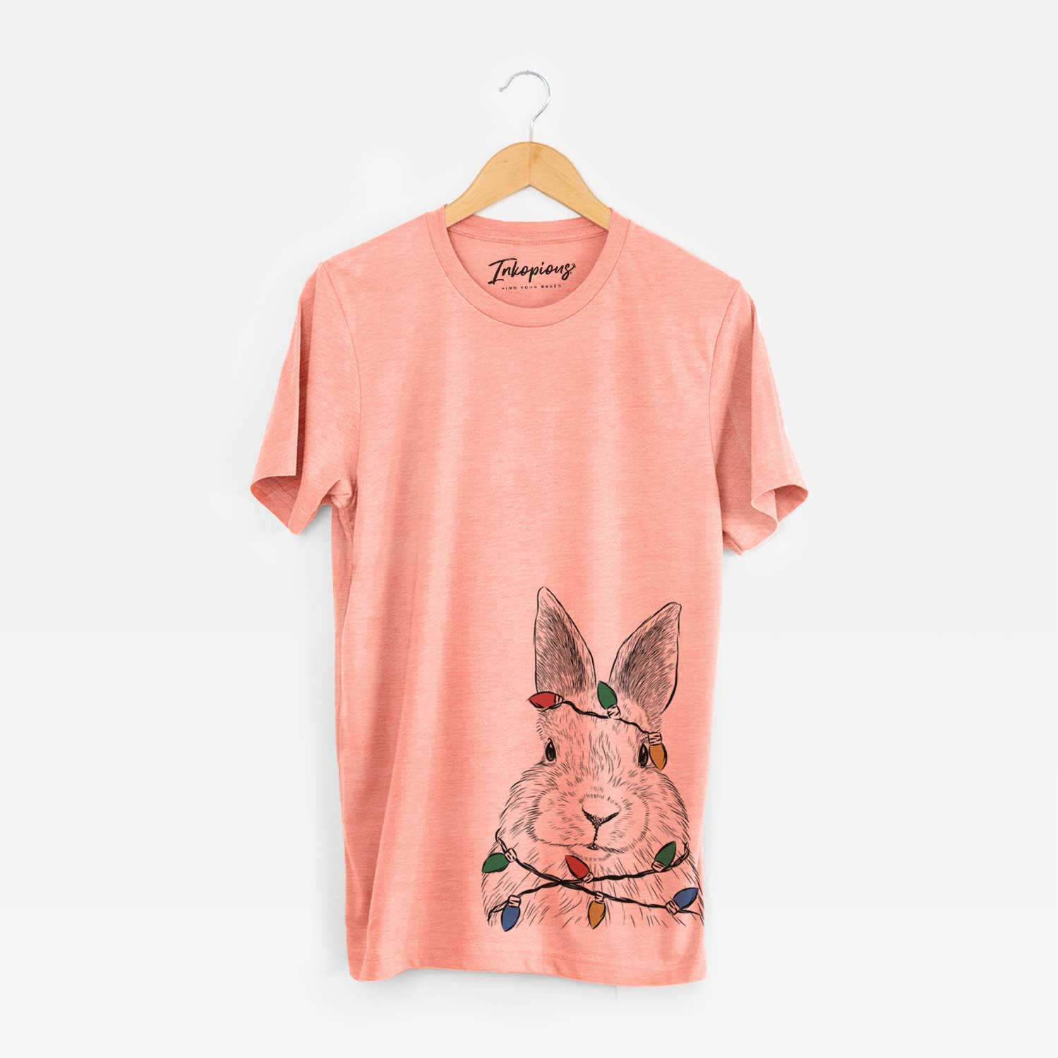 Christmas Lights Flower the Rex Rabbit - Unisex Crewneck