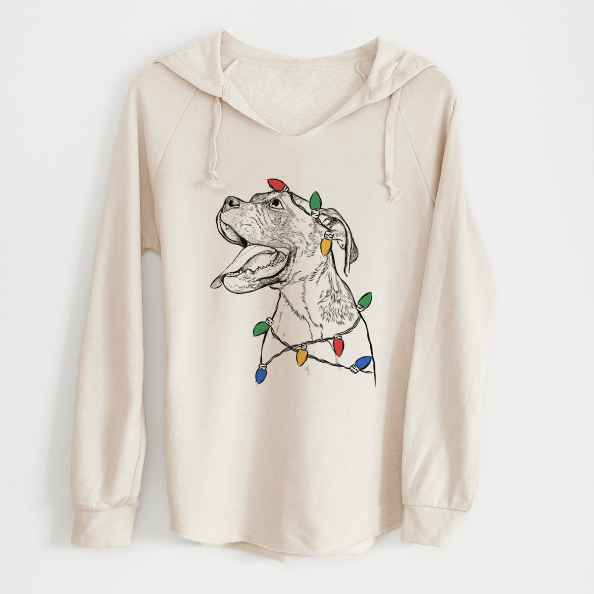 Christmas Lights Floyd the Boxer - Cali Wave Hooded Sweatshirt