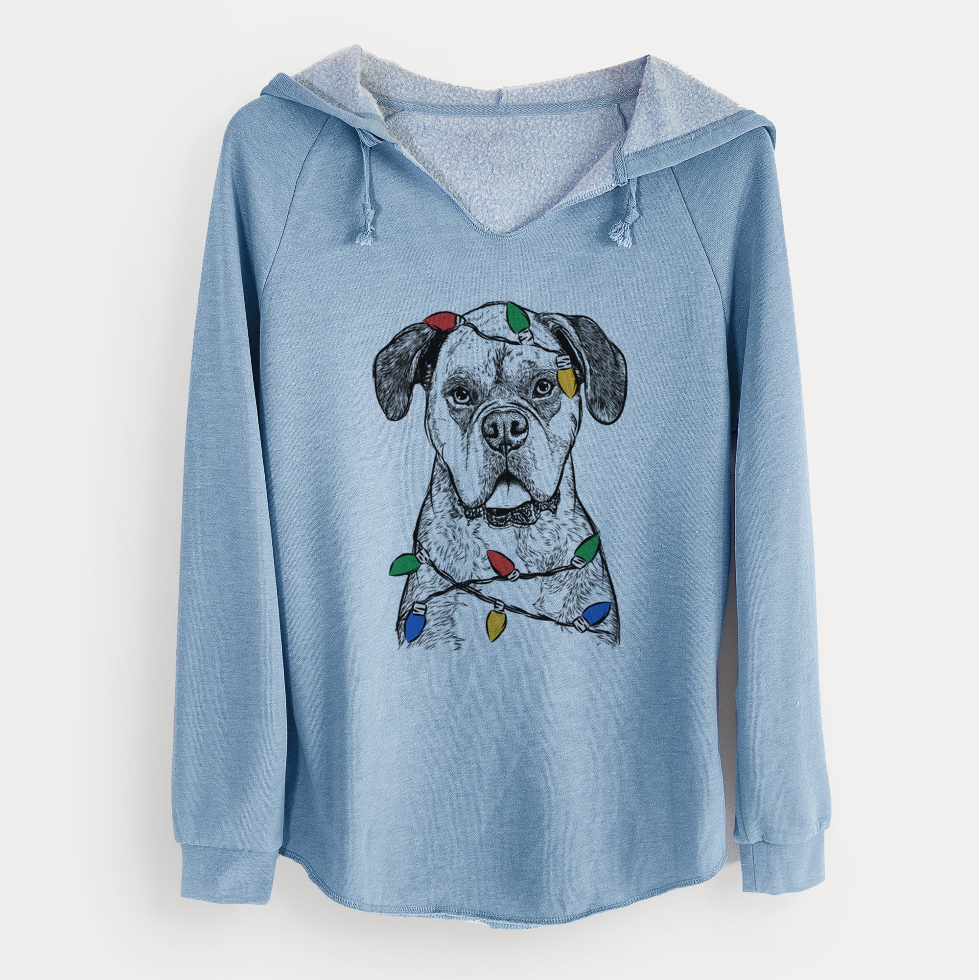 Christmas Lights Floydie Bear the Boxer - Cali Wave Hooded Sweatshirt