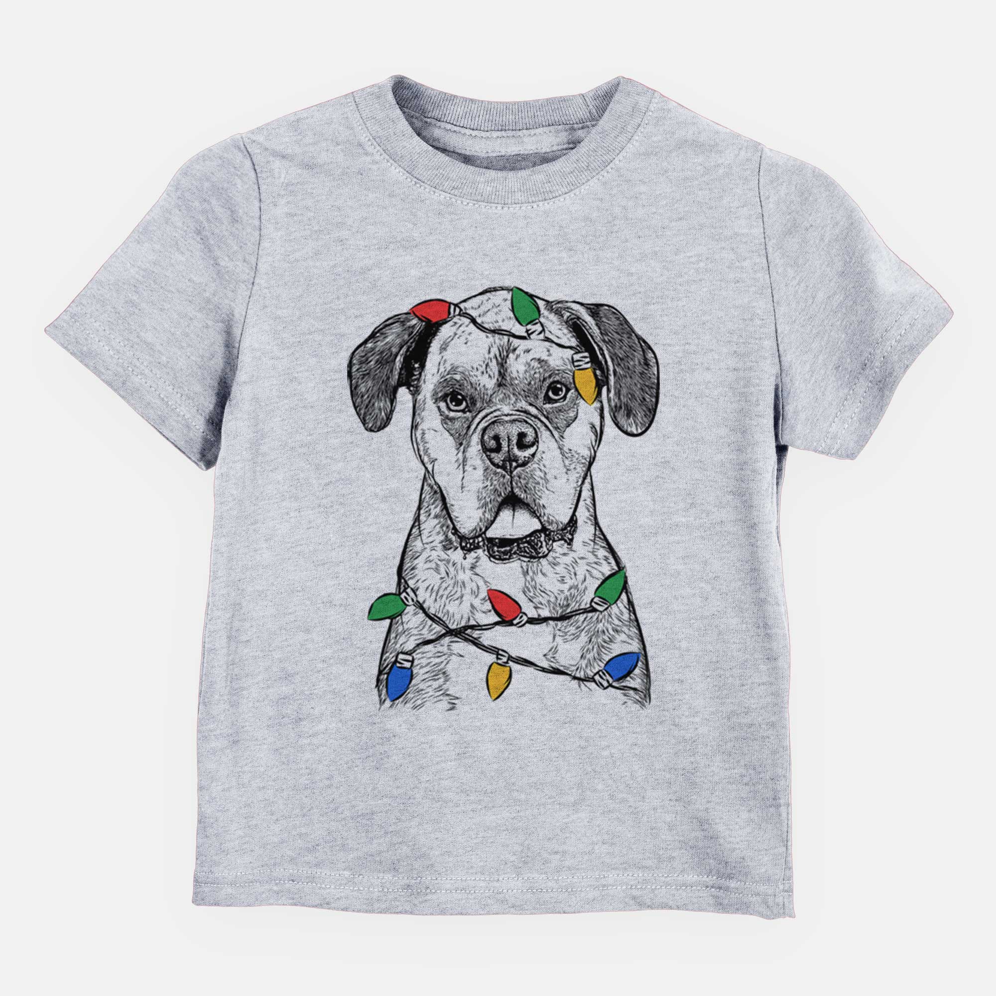 Christmas Lights Floydie Bear the Boxer - Kids/Youth/Toddler Shirt