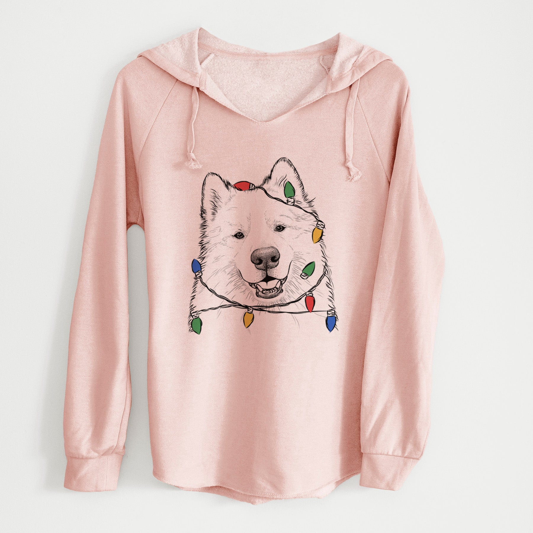 Christmas Lights Foster the Samoyed - Cali Wave Hooded Sweatshirt