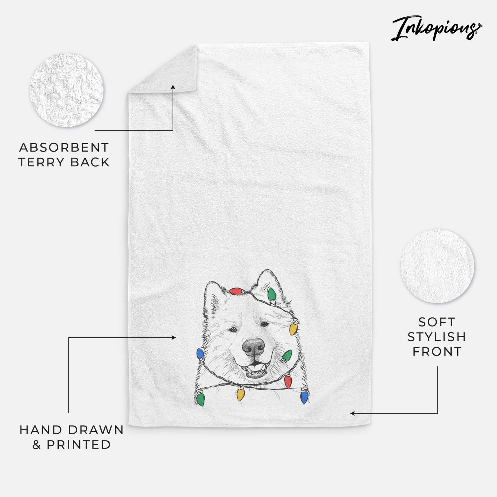 Foster the Samoyed Decorative Hand Towel