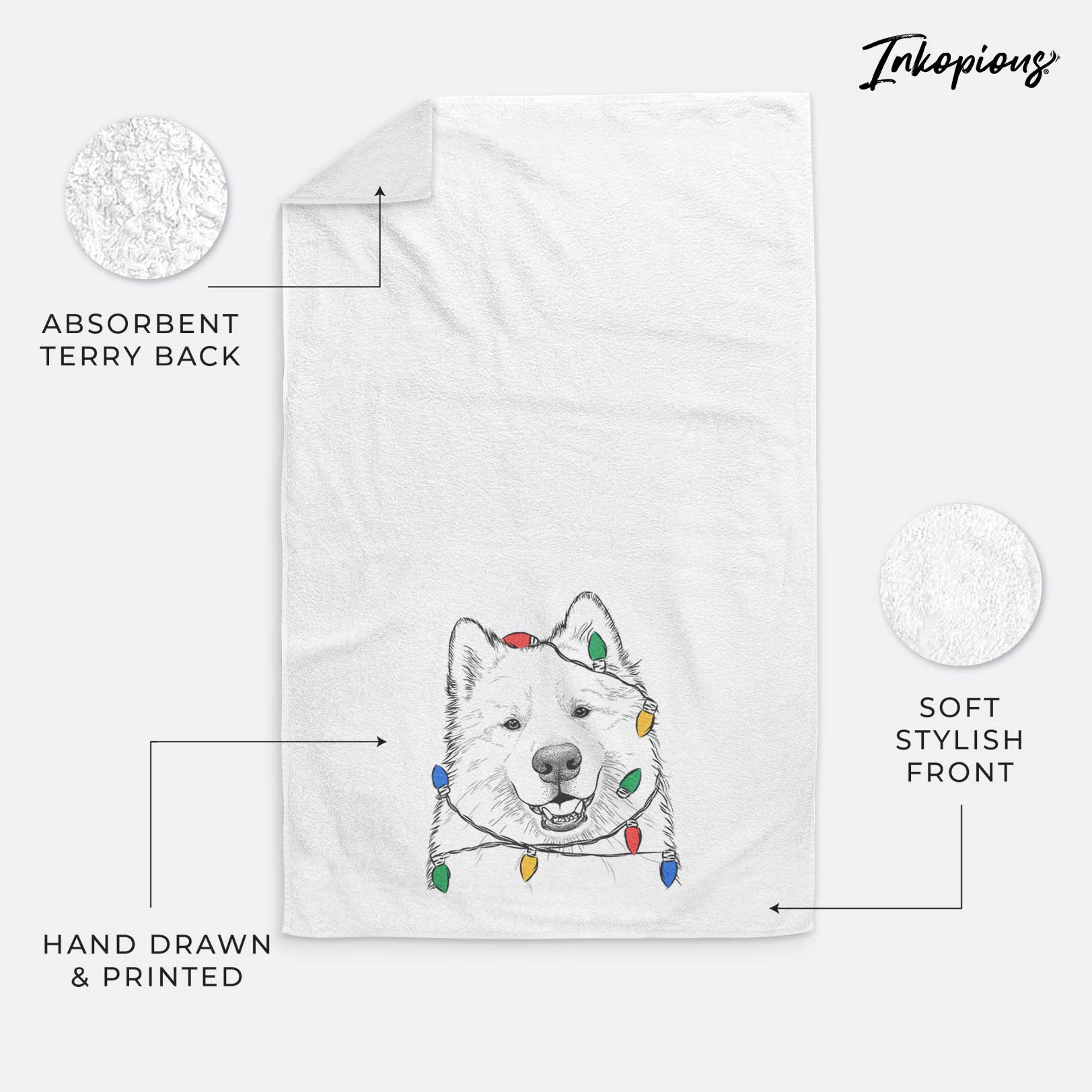 Foster the Samoyed Decorative Hand Towel