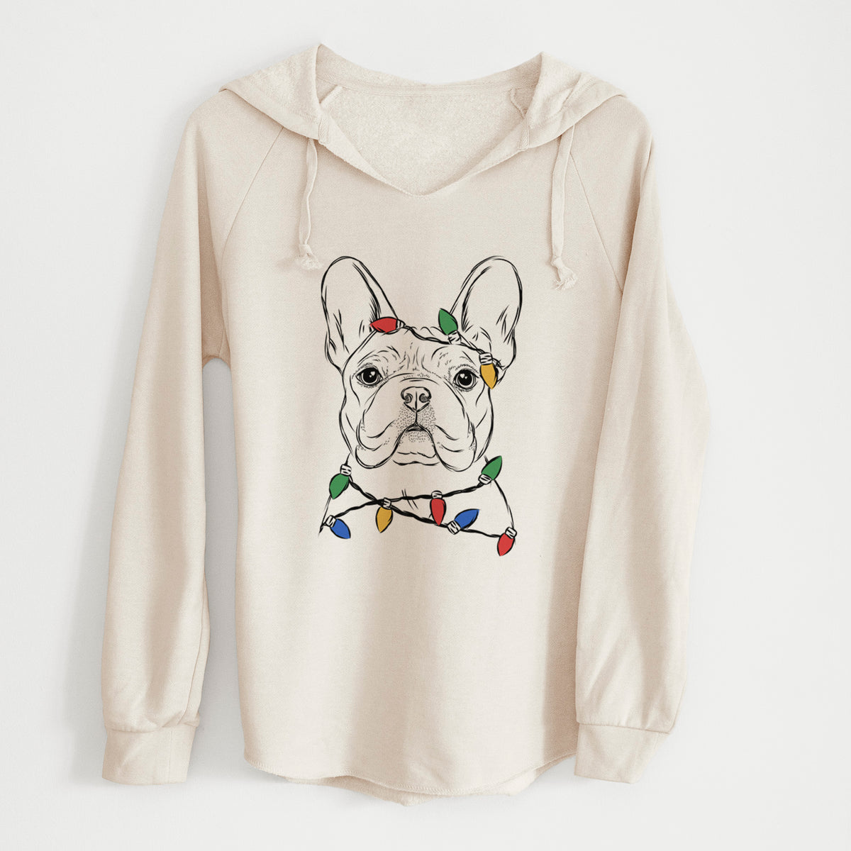 Christmas Lights Franco the French Bulldog - Cali Wave Hooded Sweatshirt