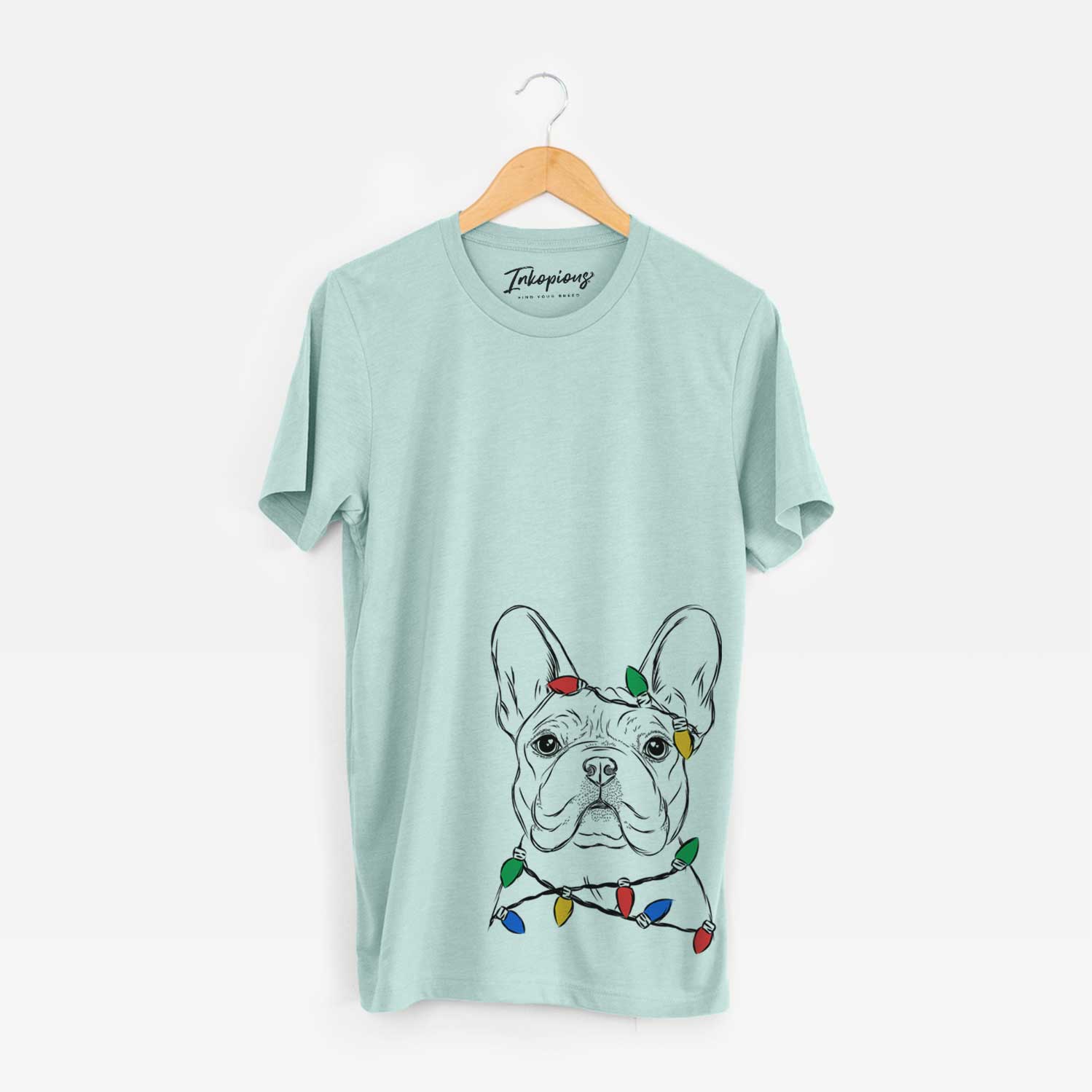 Christmas Lights Franco the French Bulldog - Unisex Crewneck