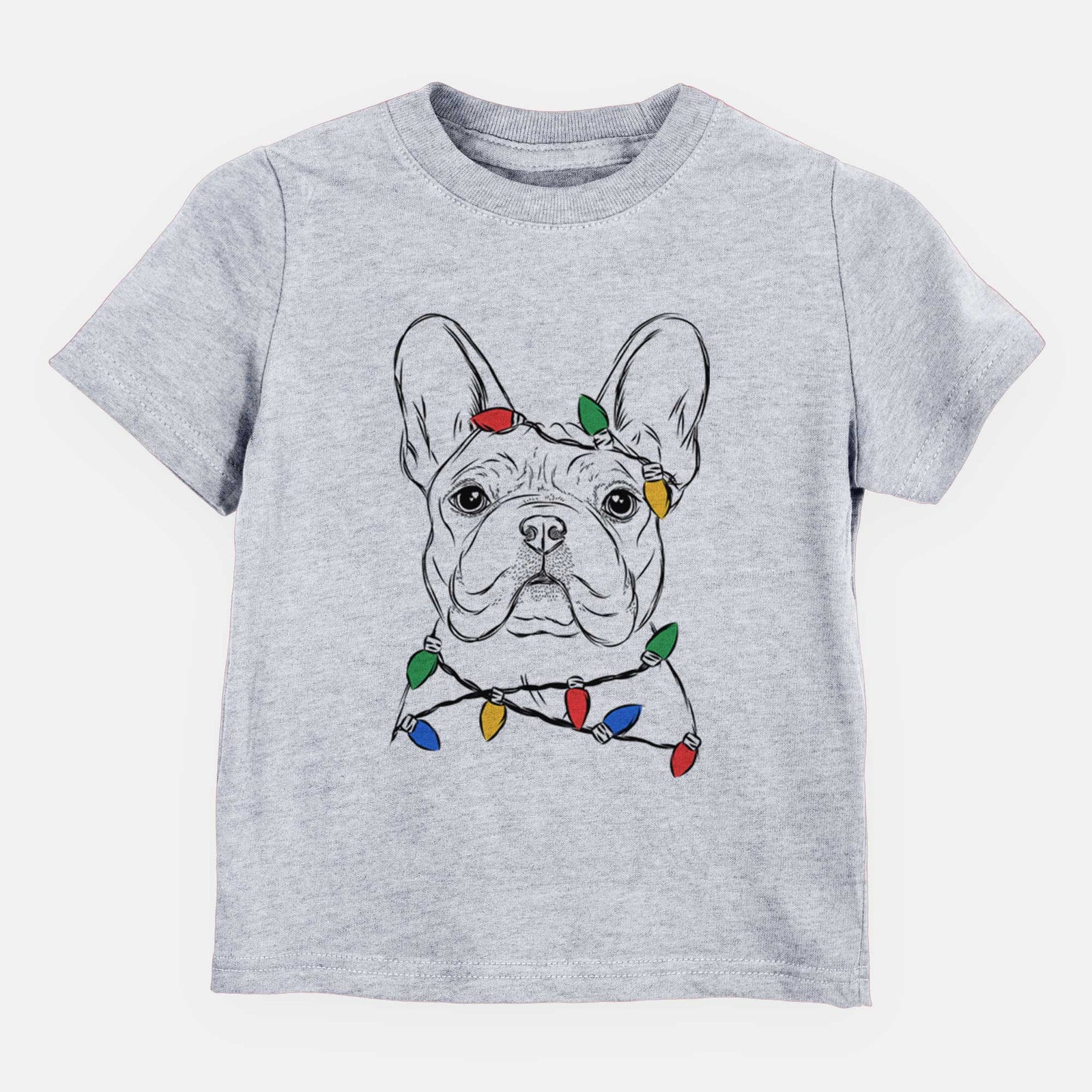 Christmas Lights Franco the French Bulldog - Kids/Youth/Toddler Shirt