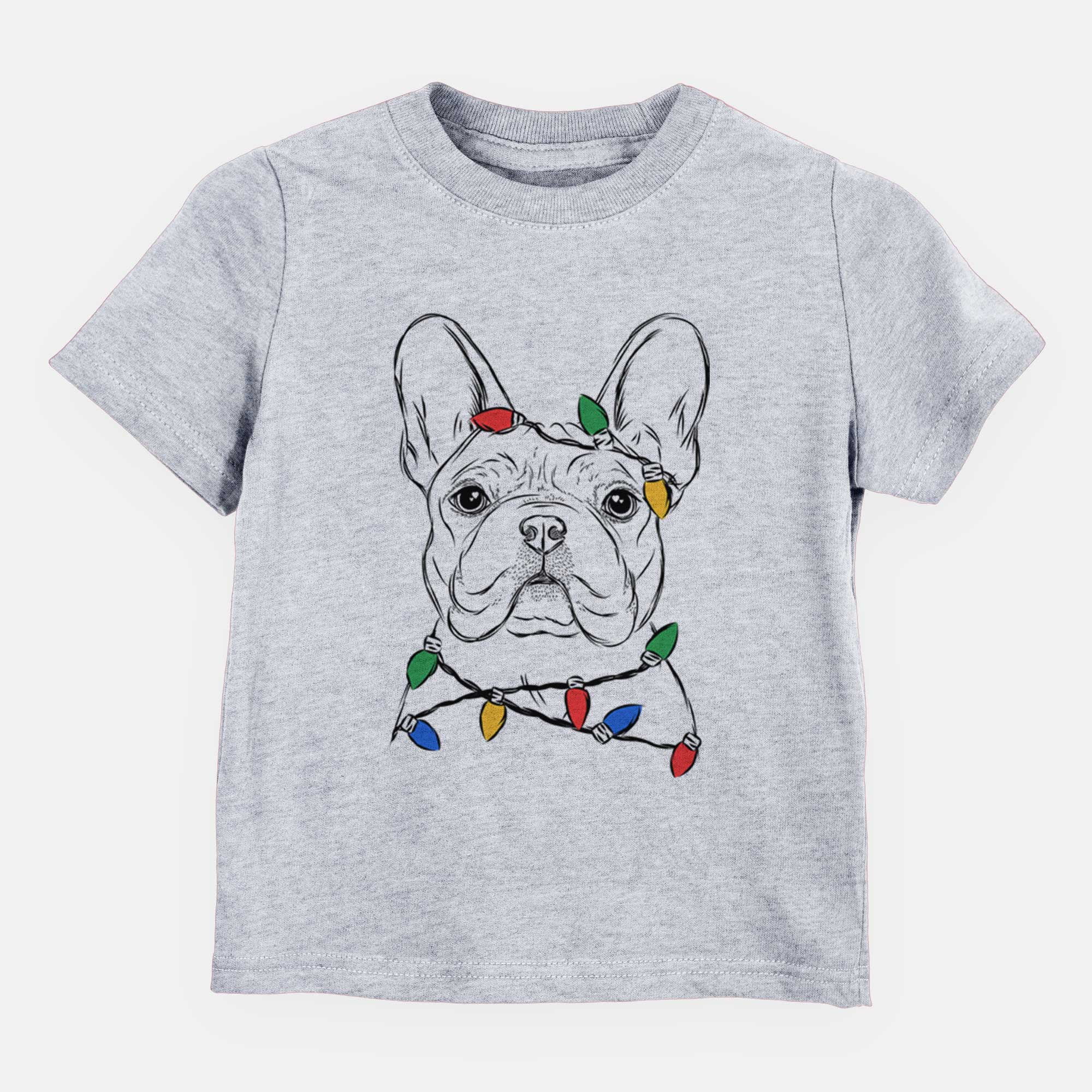 Christmas Lights Franco the French Bulldog - Kids/Youth/Toddler Shirt