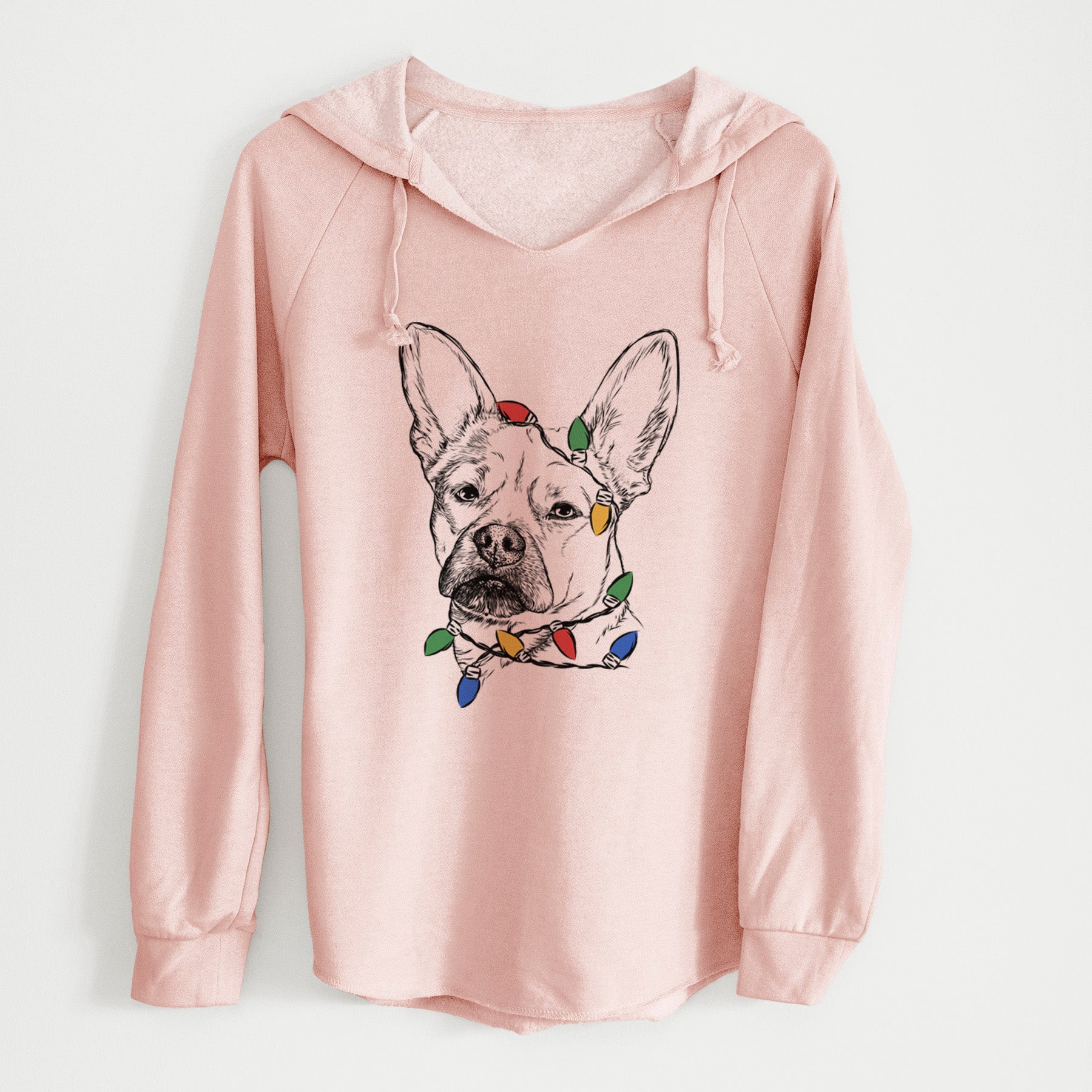 Christmas Lights Frankie the Mixed Breed - Cali Wave Hooded Sweatshirt