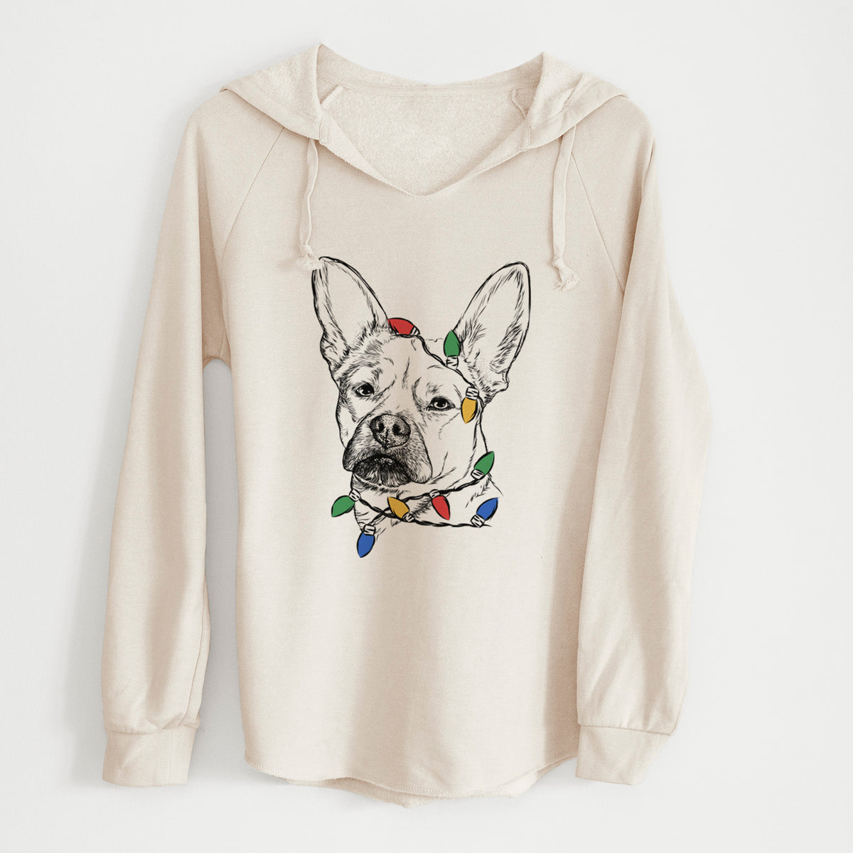 Christmas Lights Frankie the Mixed Breed - Cali Wave Hooded Sweatshirt