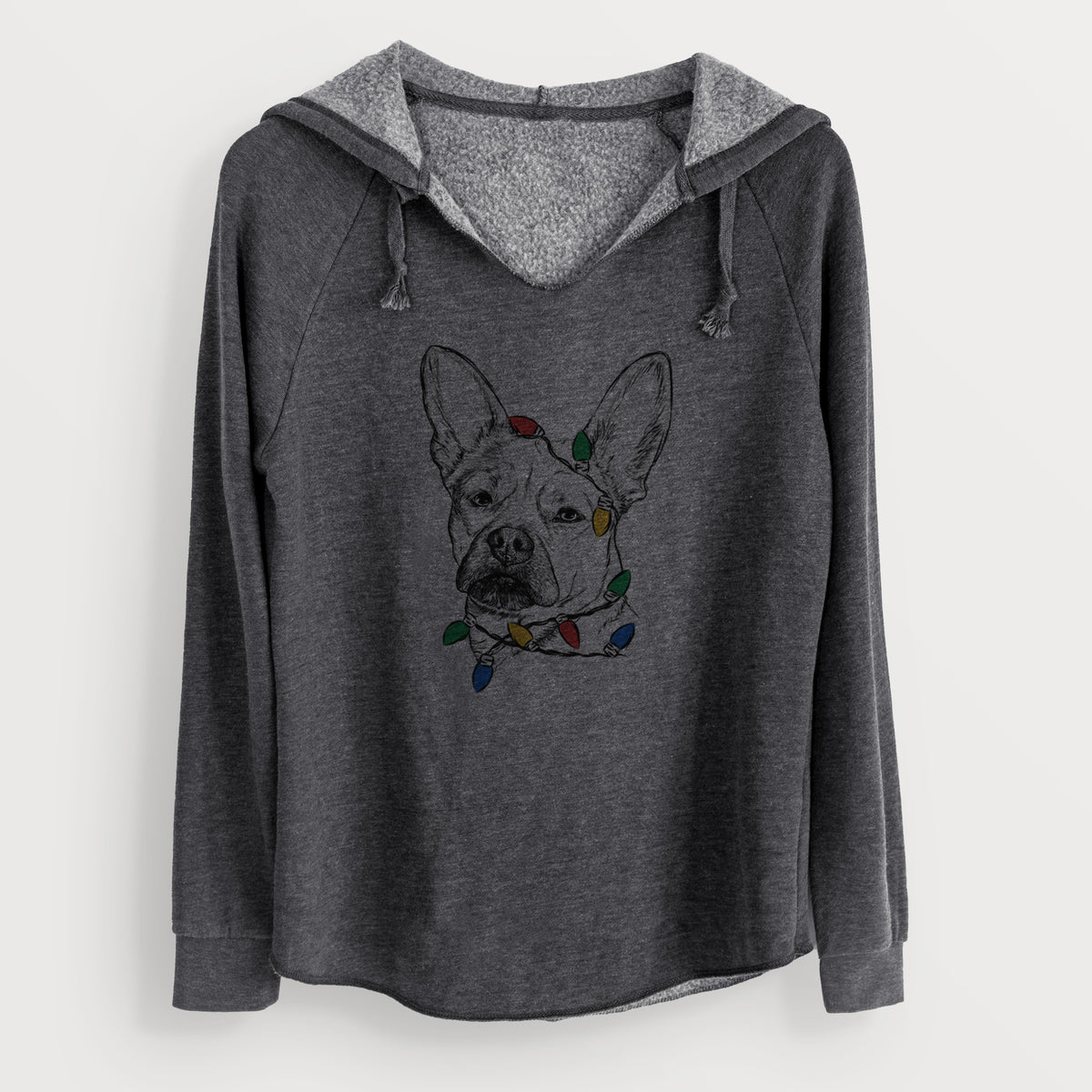 Christmas Lights Frankie the Mixed Breed - Cali Wave Hooded Sweatshirt