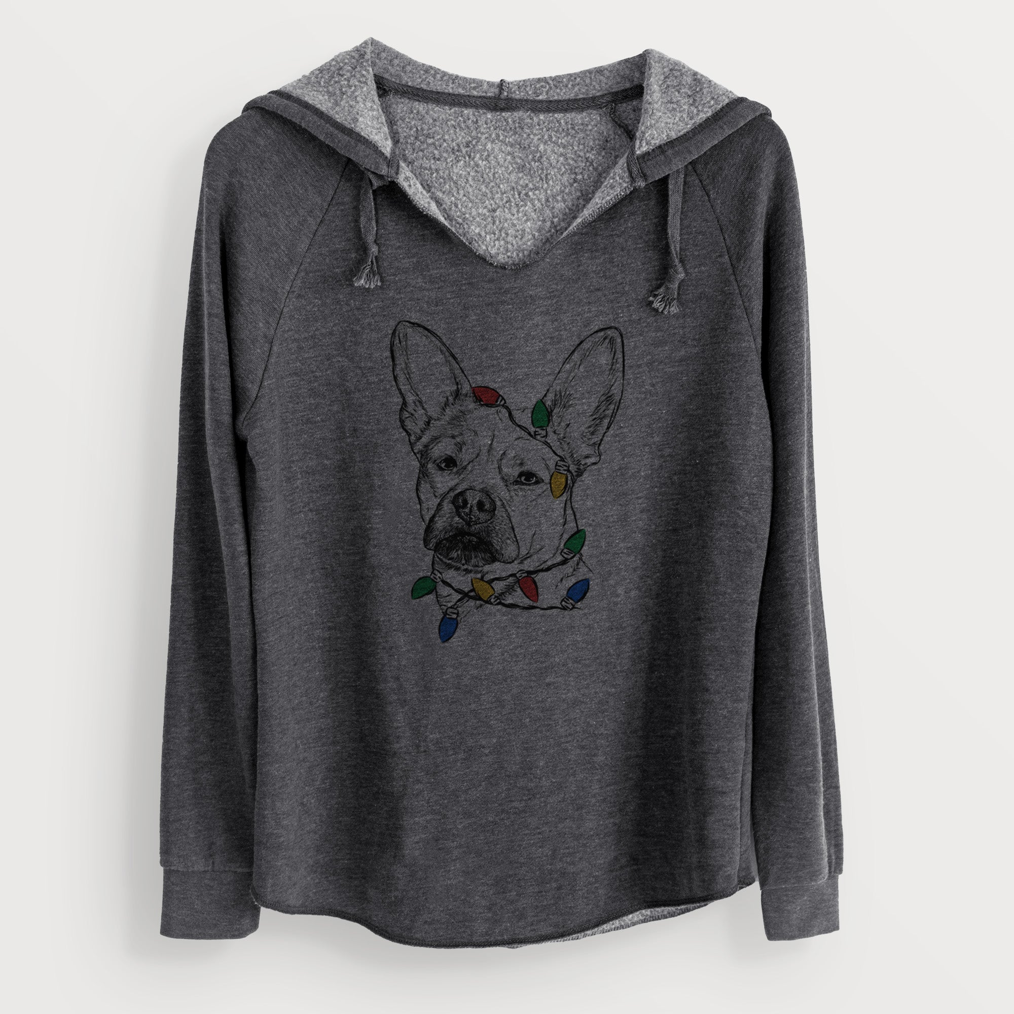 Christmas Lights Frankie the Mixed Breed - Cali Wave Hooded Sweatshirt
