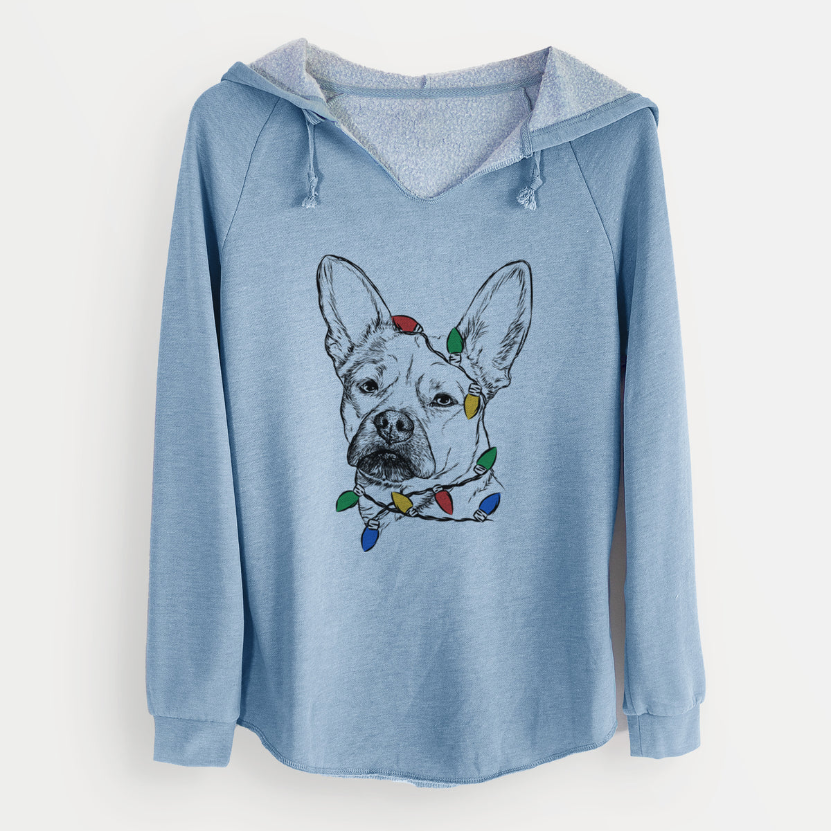 Christmas Lights Frankie the Mixed Breed - Cali Wave Hooded Sweatshirt