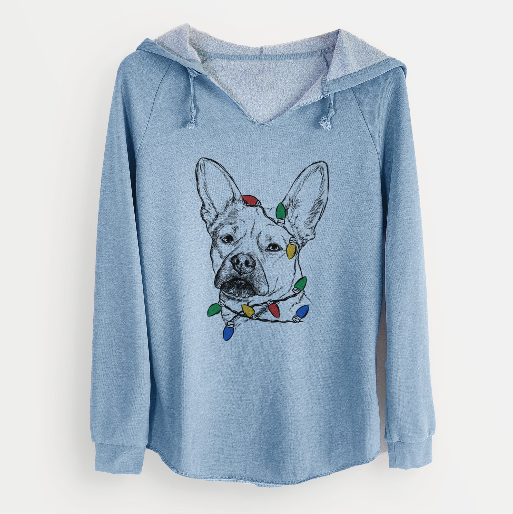 Christmas Lights Frankie the Mixed Breed - Cali Wave Hooded Sweatshirt