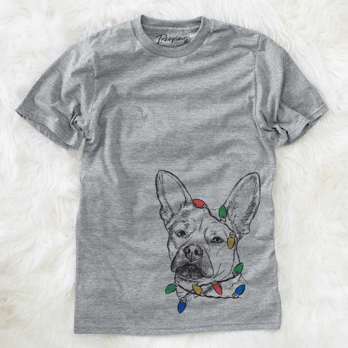 Christmas Lights Frankie the Mixed Breed - Unisex Crewneck