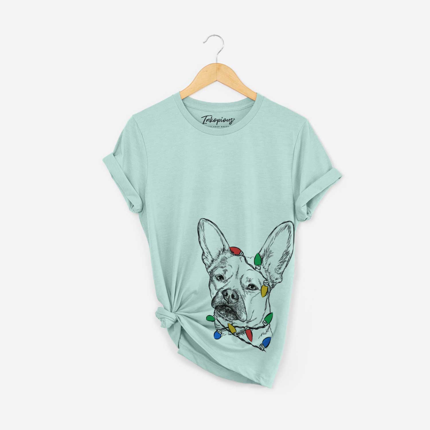 Christmas Lights Frankie the Mixed Breed - Unisex Crewneck