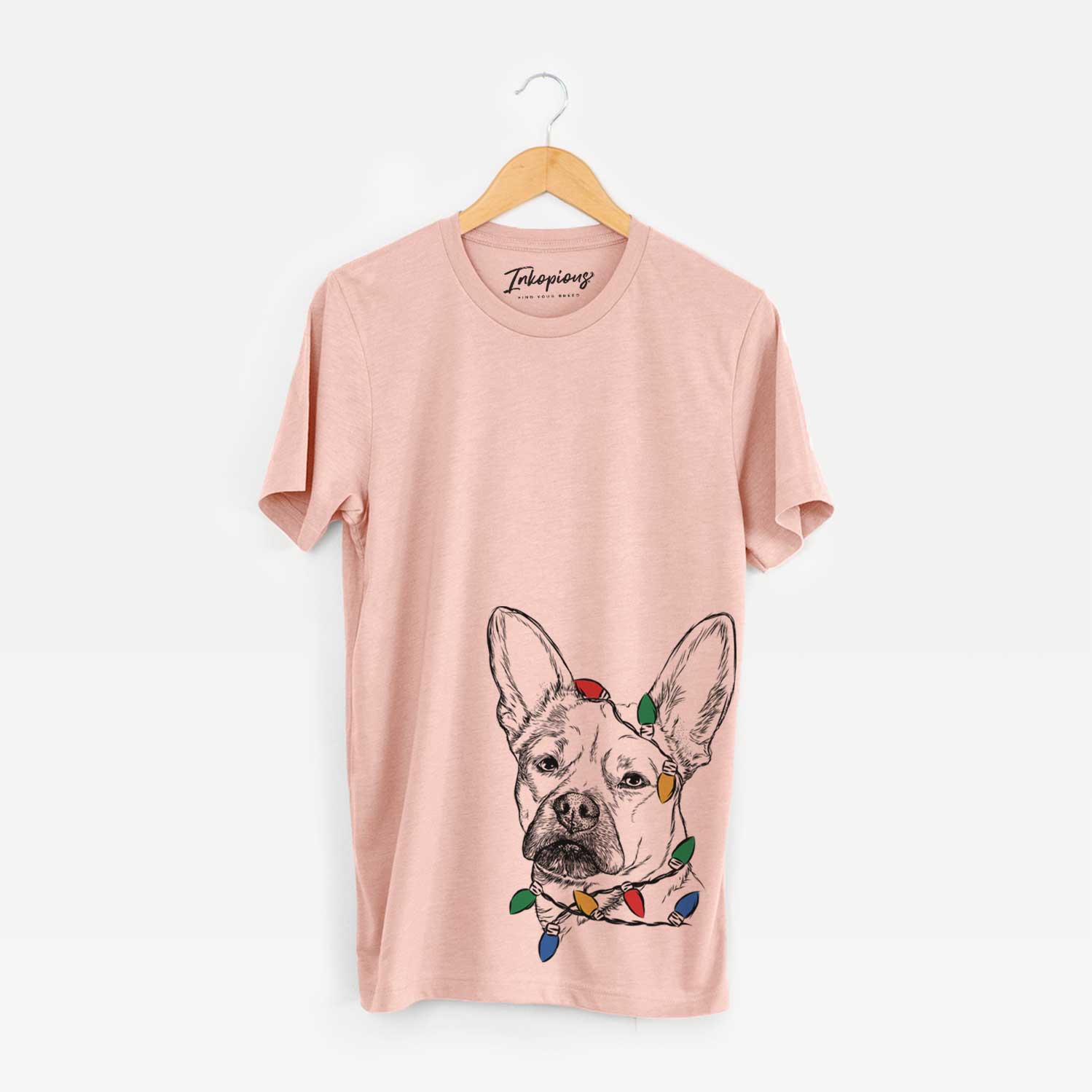 Christmas Lights Frankie the Mixed Breed - Unisex Crewneck