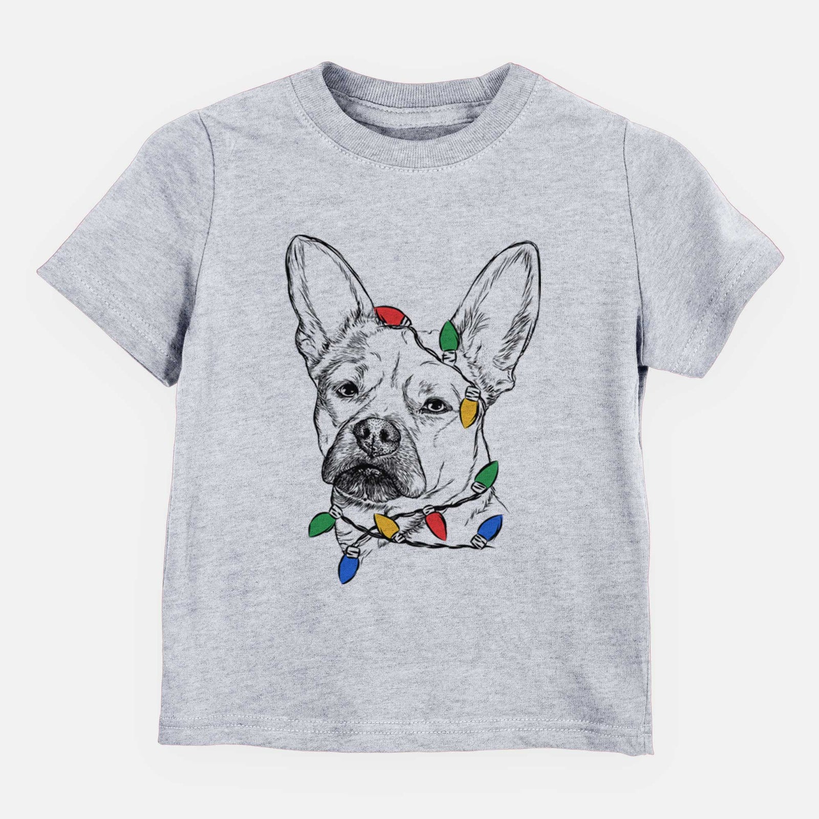 Christmas Lights Frankie the Mixed Breed - Kids/Youth/Toddler Shirt