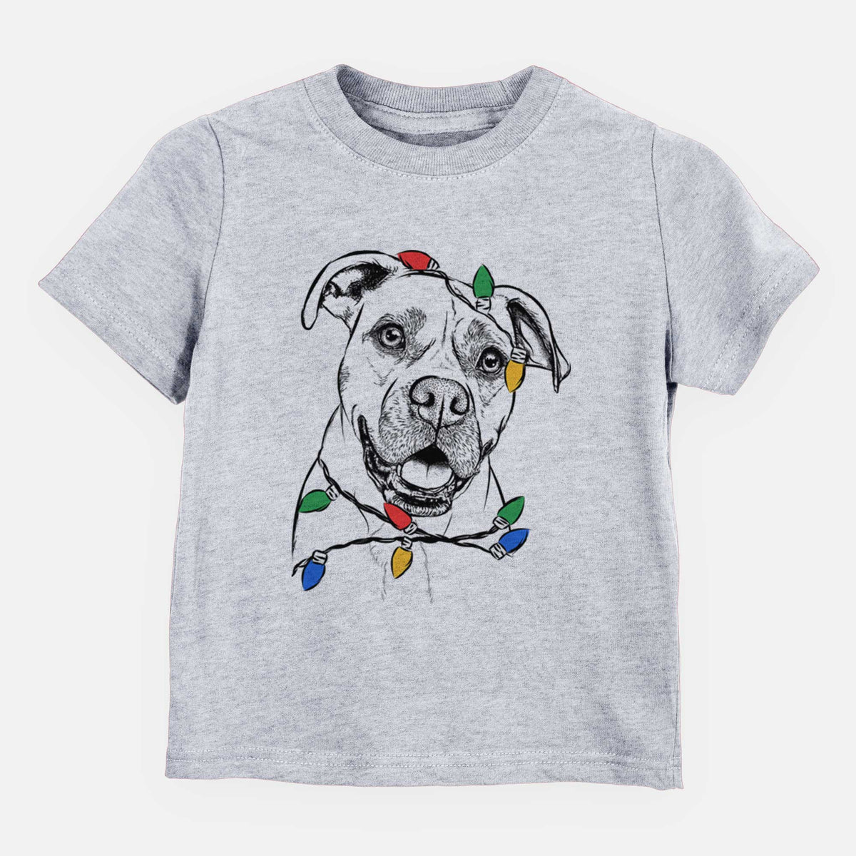 Christmas Lights Frankie Tankie the Boxer Mix - Kids/Youth/Toddler Shirt