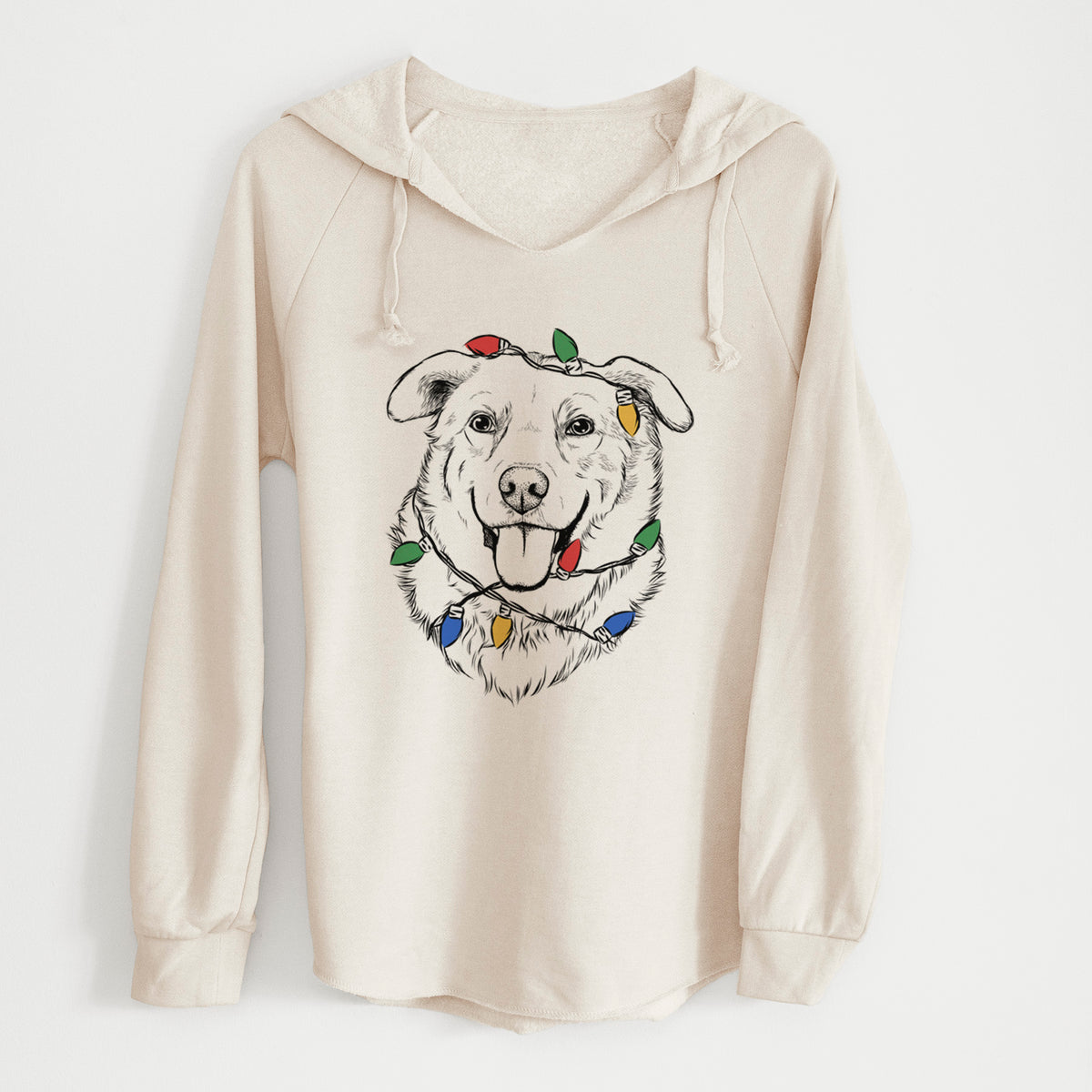 Christmas Lights Freeley the Mixed Breed - Cali Wave Hooded Sweatshirt