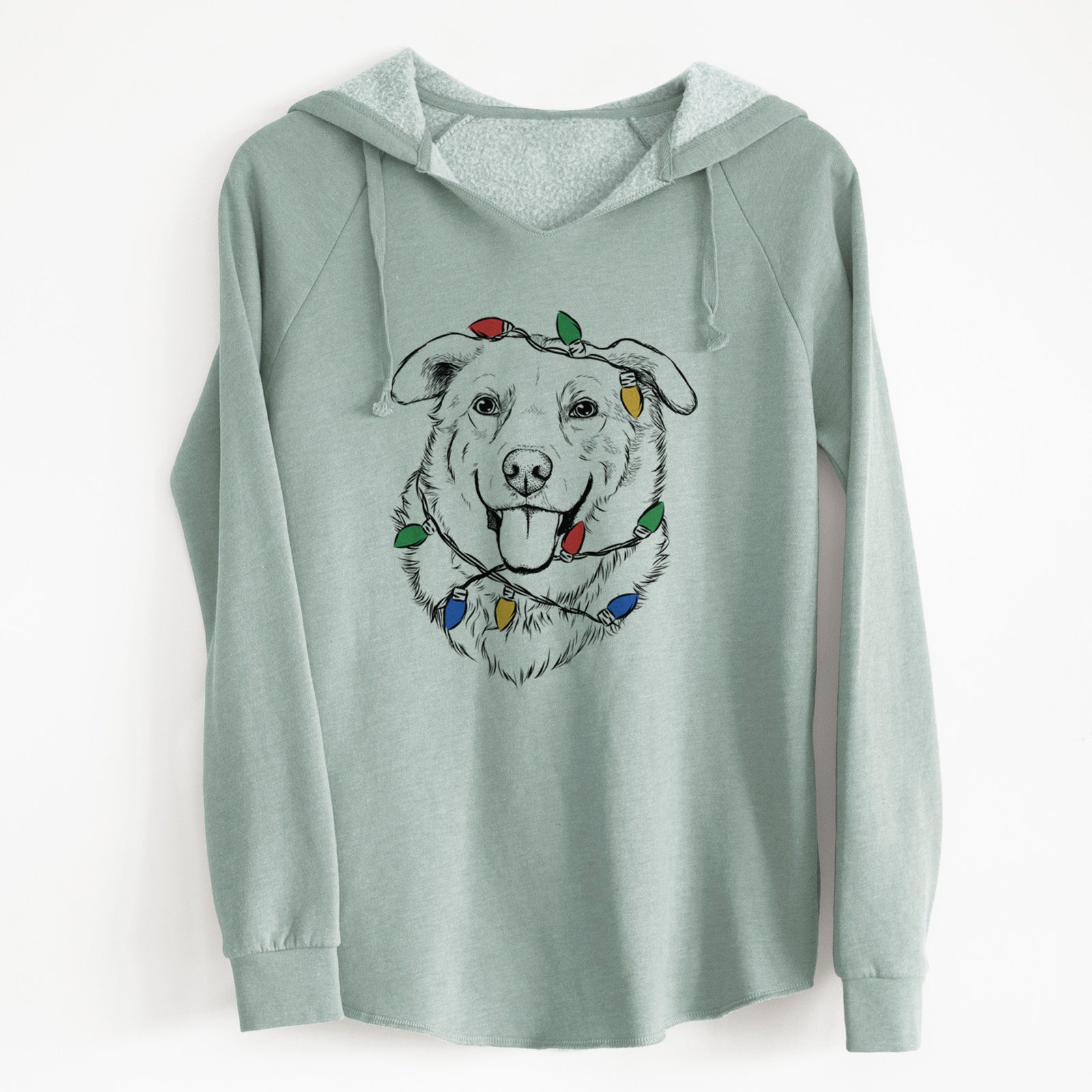 Christmas Lights Freeley the Mixed Breed - Cali Wave Hooded Sweatshirt
