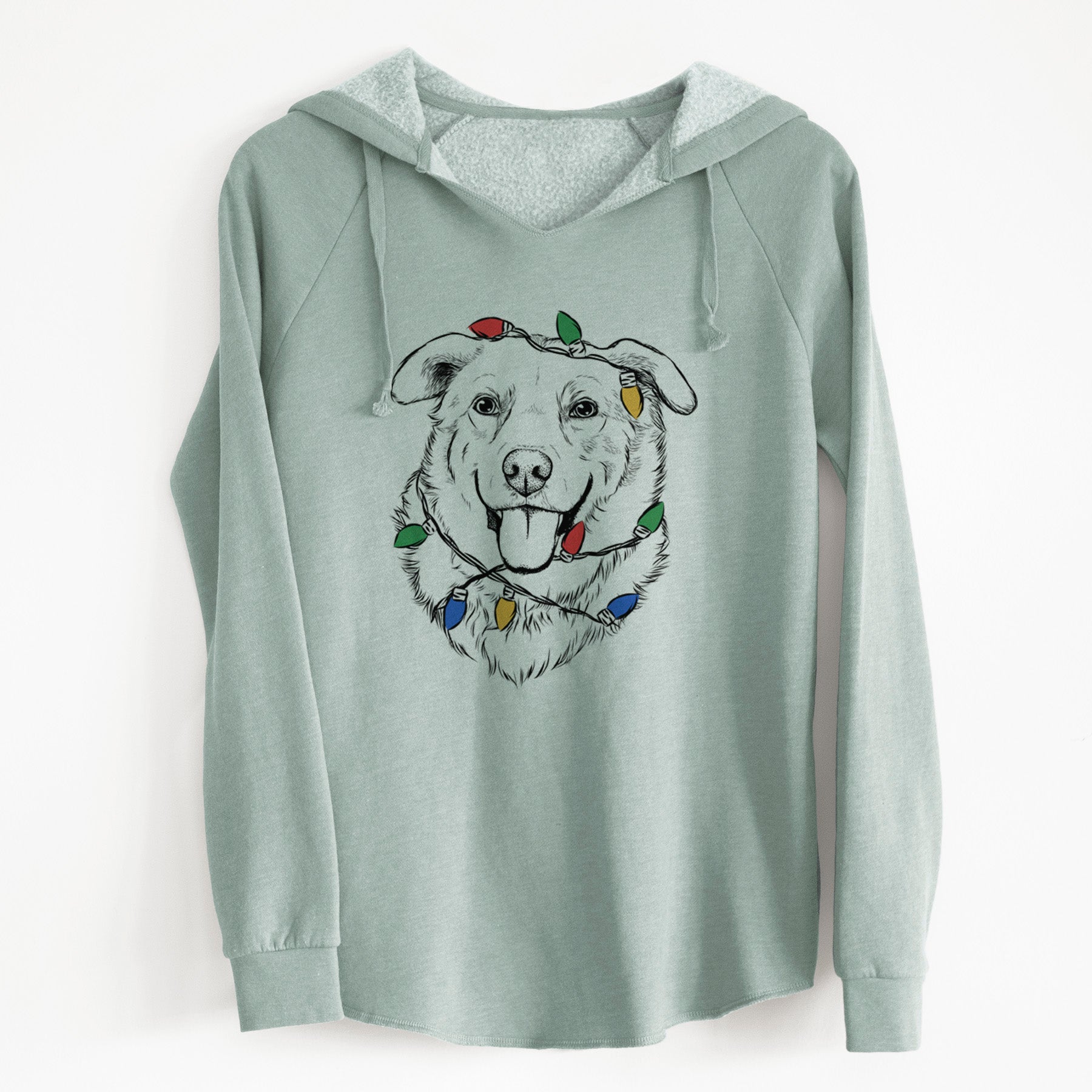 Christmas Lights Freeley the Mixed Breed - Cali Wave Hooded Sweatshirt